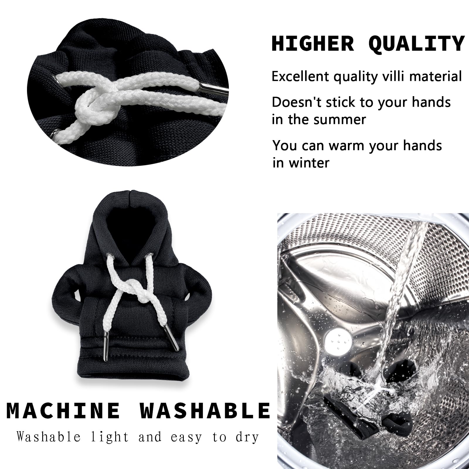 vvag Gear Shift Hoodie,Universal Shift Knob Hoodie, 4.7 Inch Car Shifter Stick Protector Decoration, Funny Hoodie Car Gear Shift