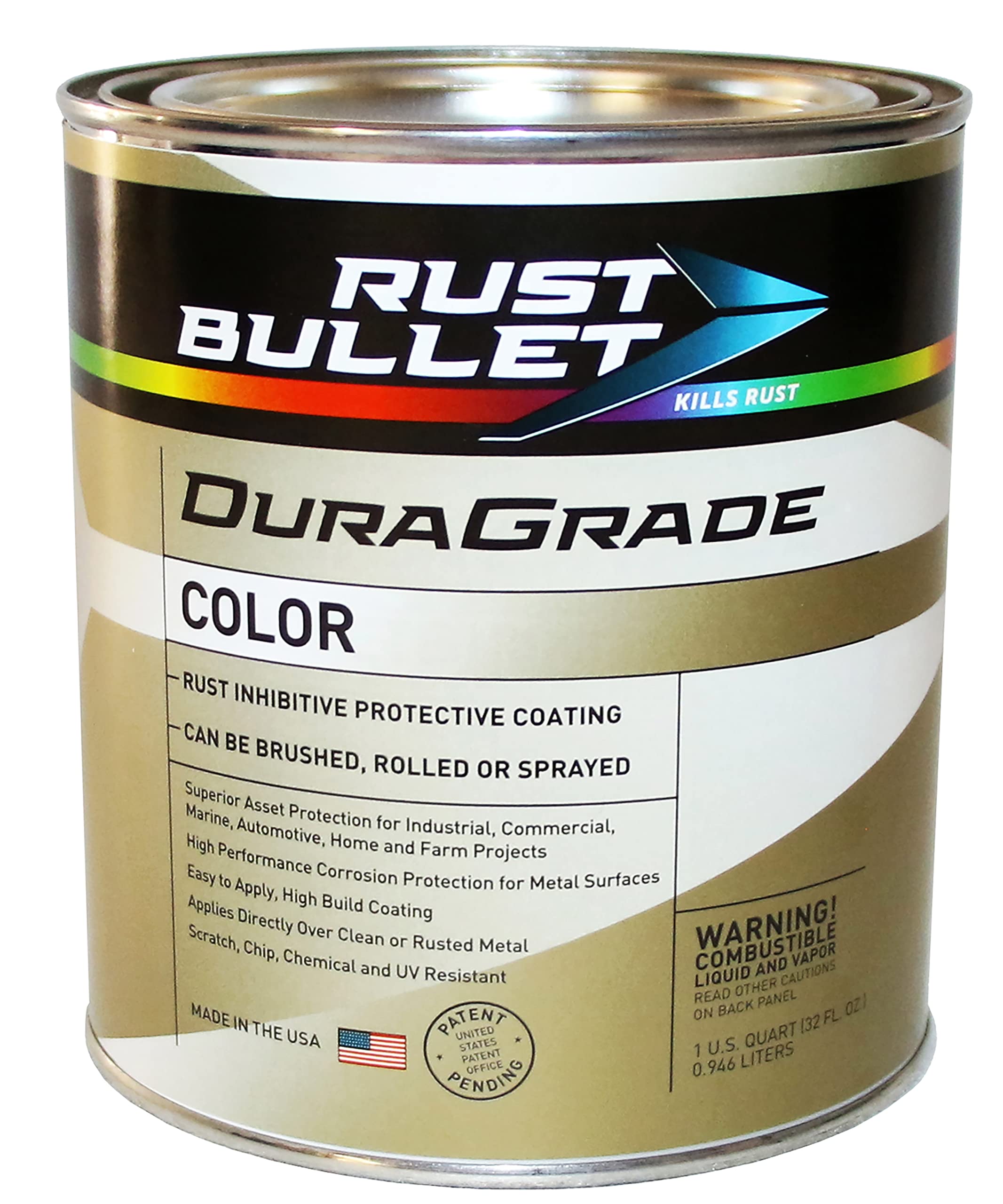 Rust Bullet - Duragrade Color - Advanced Technology Rust Inhibitor Corrosion Control And Protective Coating - Exceptional Adhesi