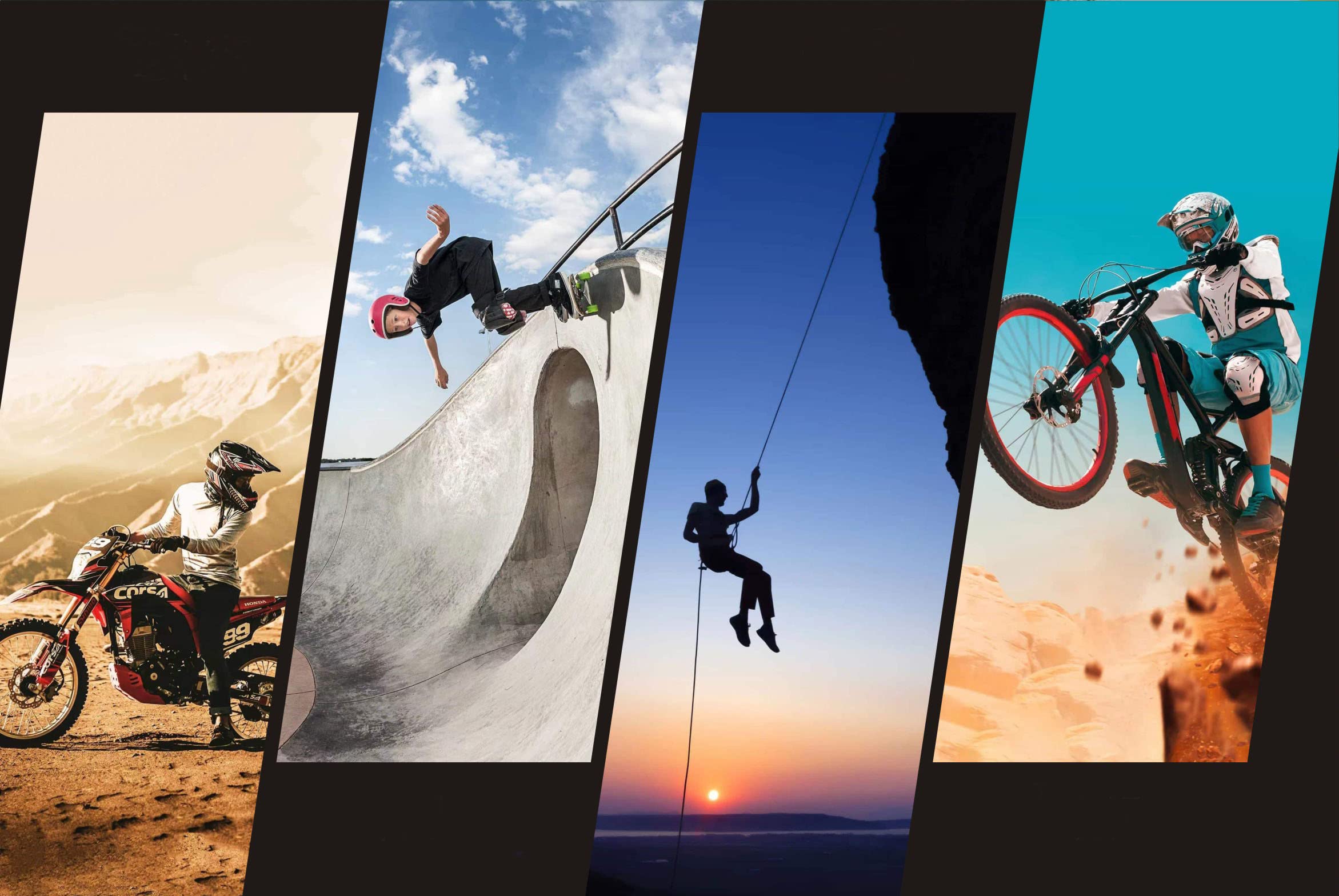 Crazy Al'S® Cak Motorcycle Motocross Racing Knee Guards Pads Braces Protective Gear Black