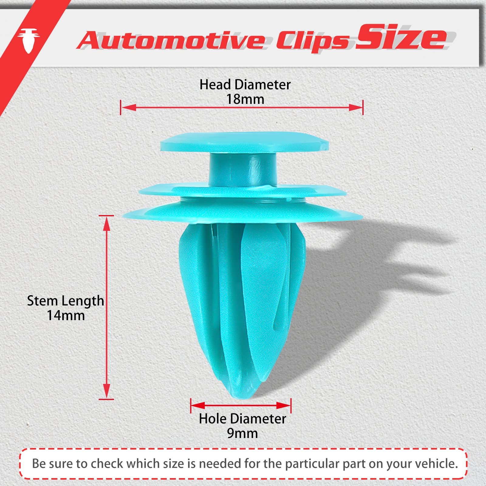 Otuayauto 50Pcs For Toyota Trim Door Panel Clips Trim Panel Retainer For Tacoma, Tundra, Camry, Corolla, Avalon, Sienna, Replace