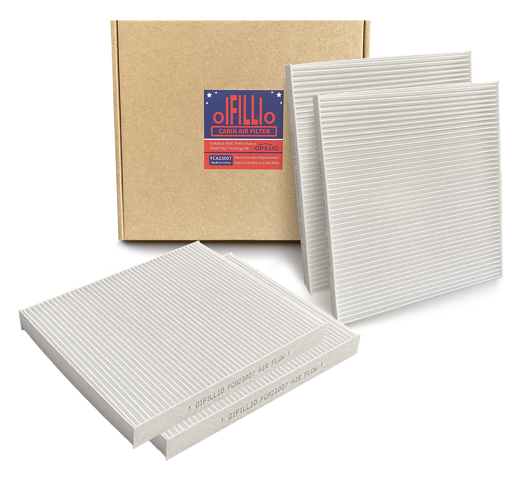 Oifillio Cabin Air Filter For Kenworth T660 T680 T700 T800 T880 Peterbilt 567 579 International Trucks Replaces Paccar X1987001, Af55839, P640110, Pa30093, 4070948C1, 24479 Oifillio Filter Fca2307E
