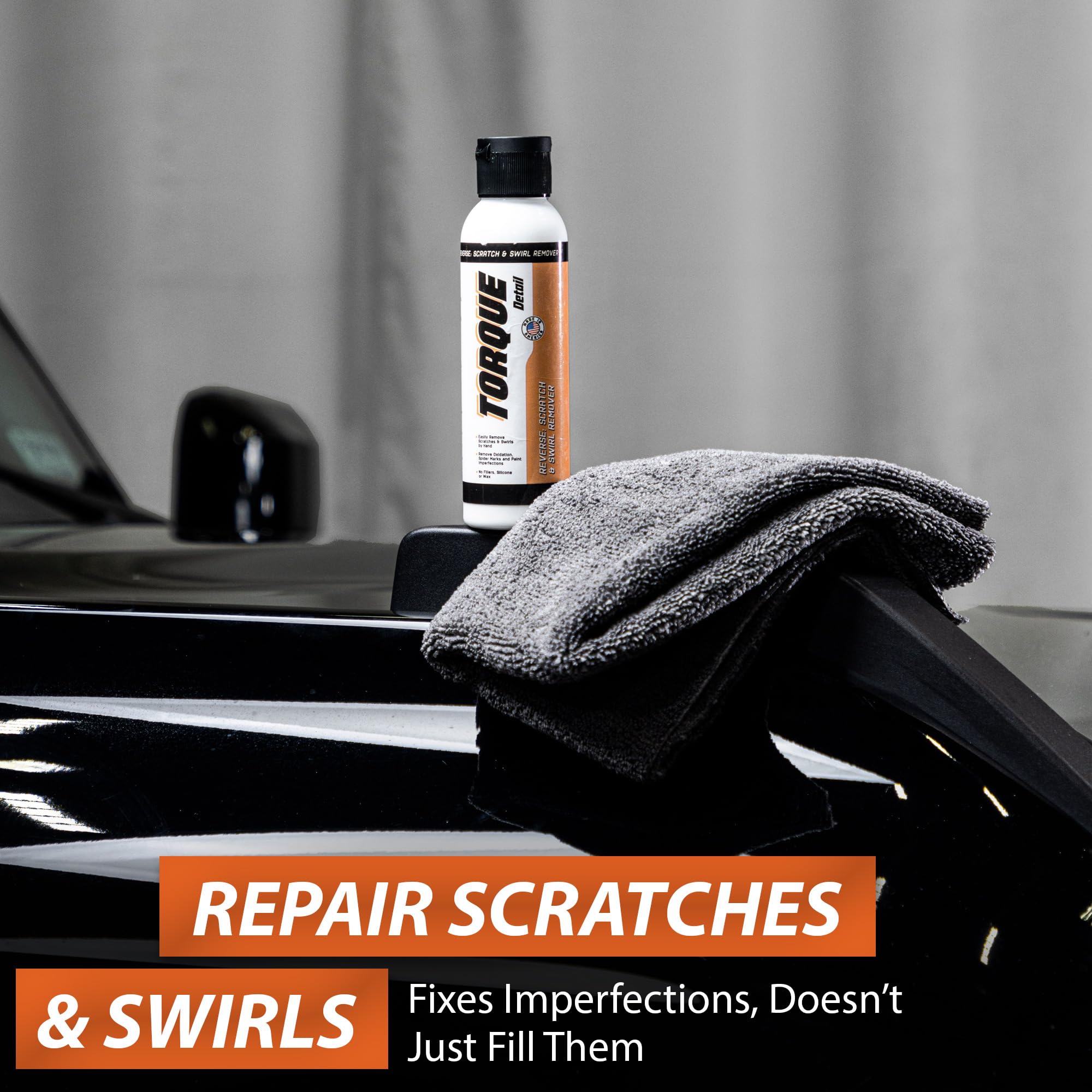 Torque Detail Reverse Car Scratch Remover & Paint Scratch Repair - Removes Water Spots & Paint Swirls - Fix Deep Scratches & Pol