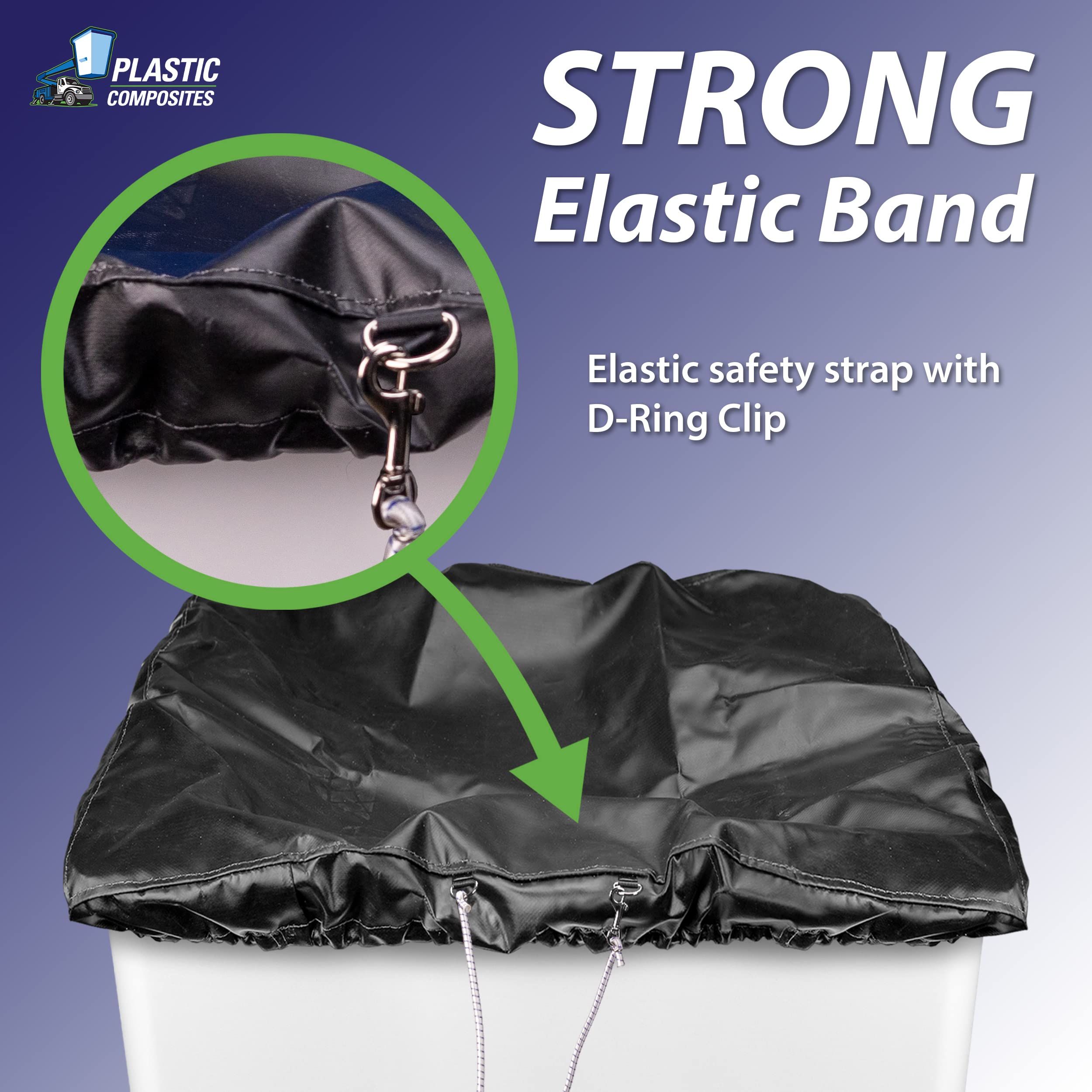 Bucket Truck Parts Heavy Duty Elastic Banded Bucket Cover With Support Pocket, Fits 1 Man Bucket 28''X28'' Edge To Edge
