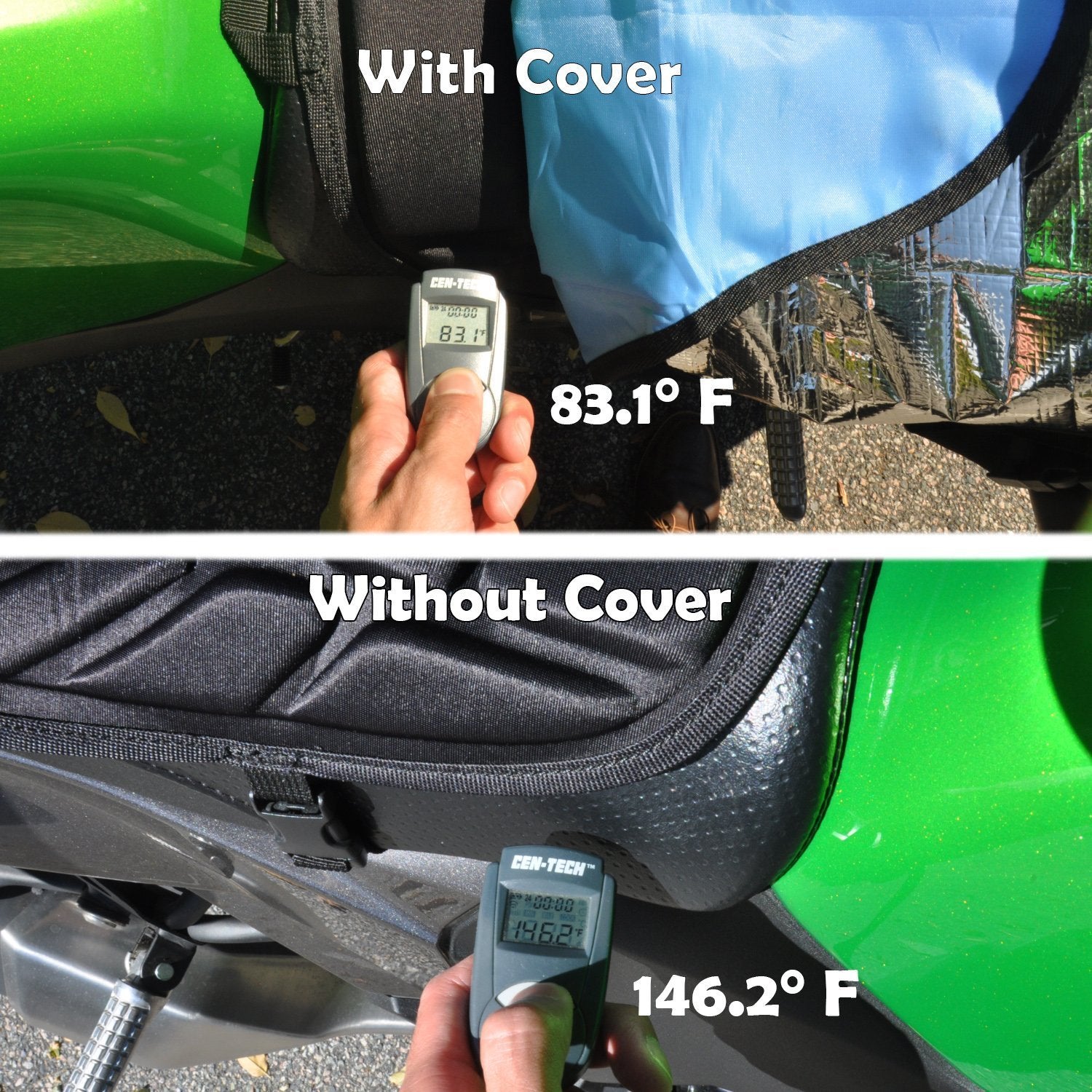 Metier Life Sun Reflective Motorcycle Seat Cover Waterproof and Light Resistant Protection | Heat Resistant Shield for a Cooler