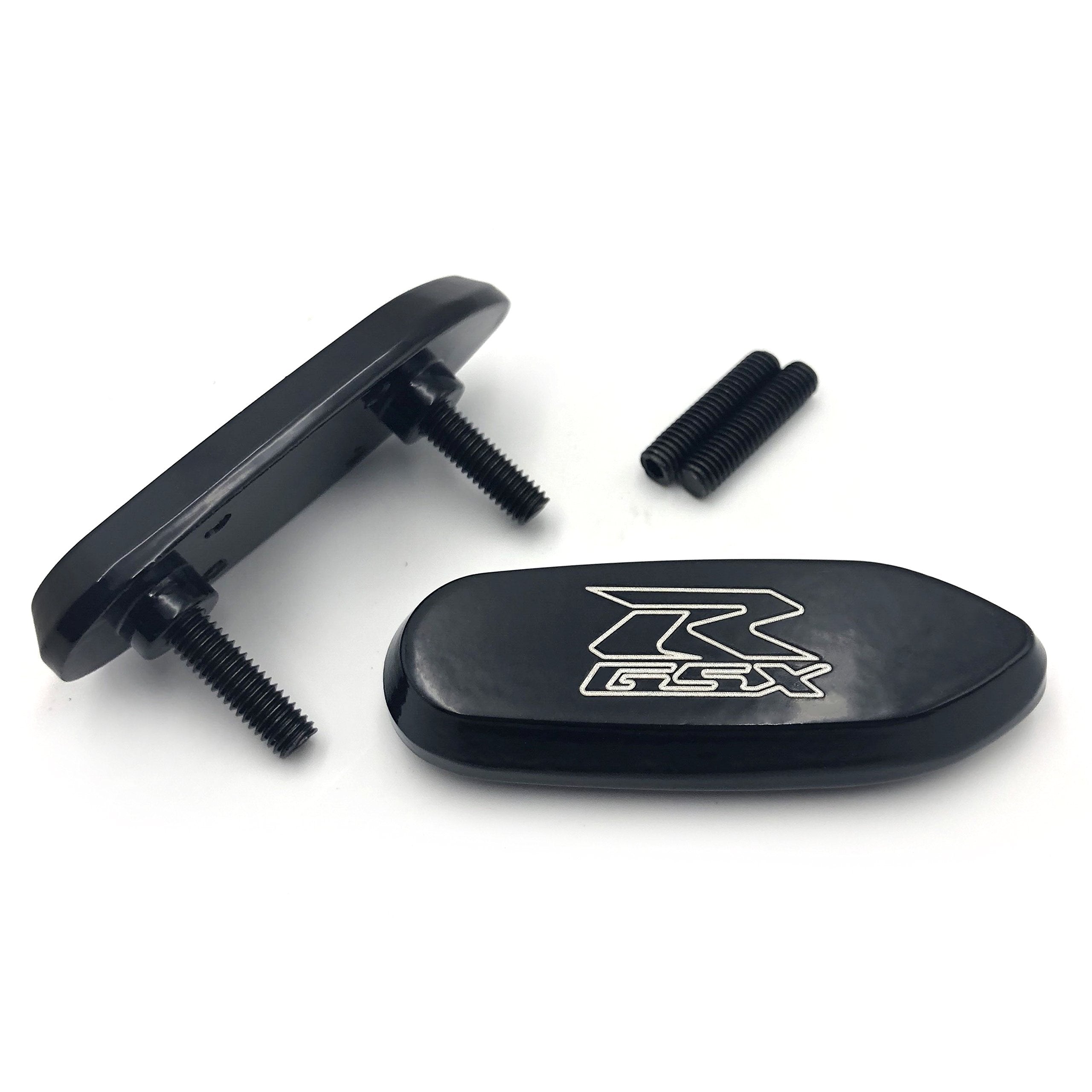 Httmt Mt222-010- Mirror Block Off Base Plates Compatible With Gsxr 600 750 1000 Gsx-R 2006-2008 Black