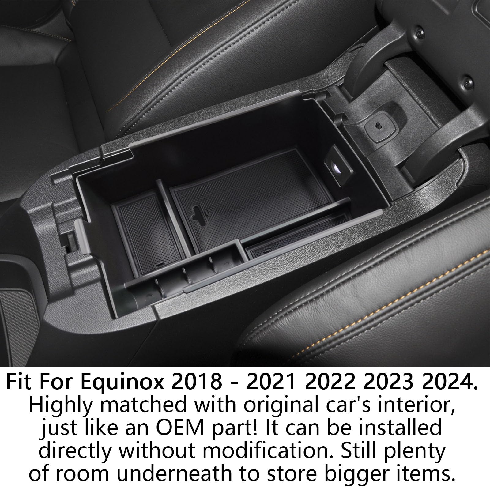 EDBETOS Center Console Organizer Compatible with Chevy Equinox Accessories 2018 2019 2020 2021 2022 2023 2024 Insert Tray Interi