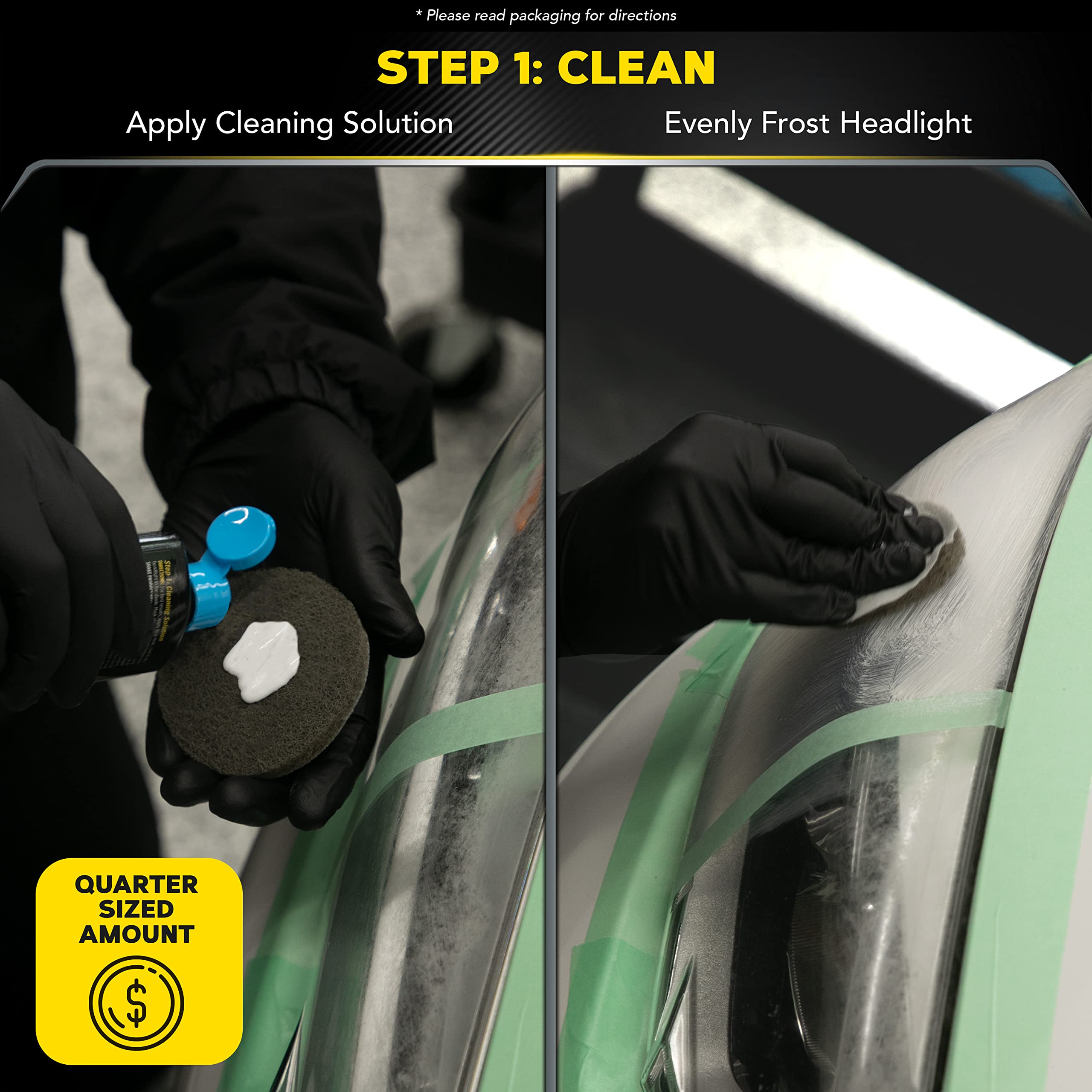 Meguiar'S Two Step Headlight Restoration Kit, Headlight Cleaner Restores Clear Car Plastic And Protects From Re-Oxidation, Inclu