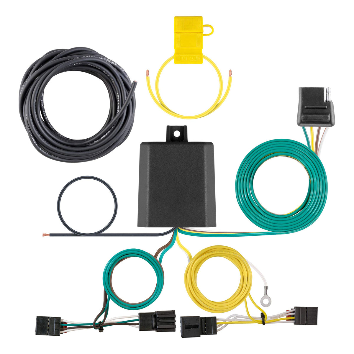 Curt 56422 Vehicle-Side Custom 4-Pin Trailer Wiring Harness, Fits Select Volkswagen Tiguan, Black