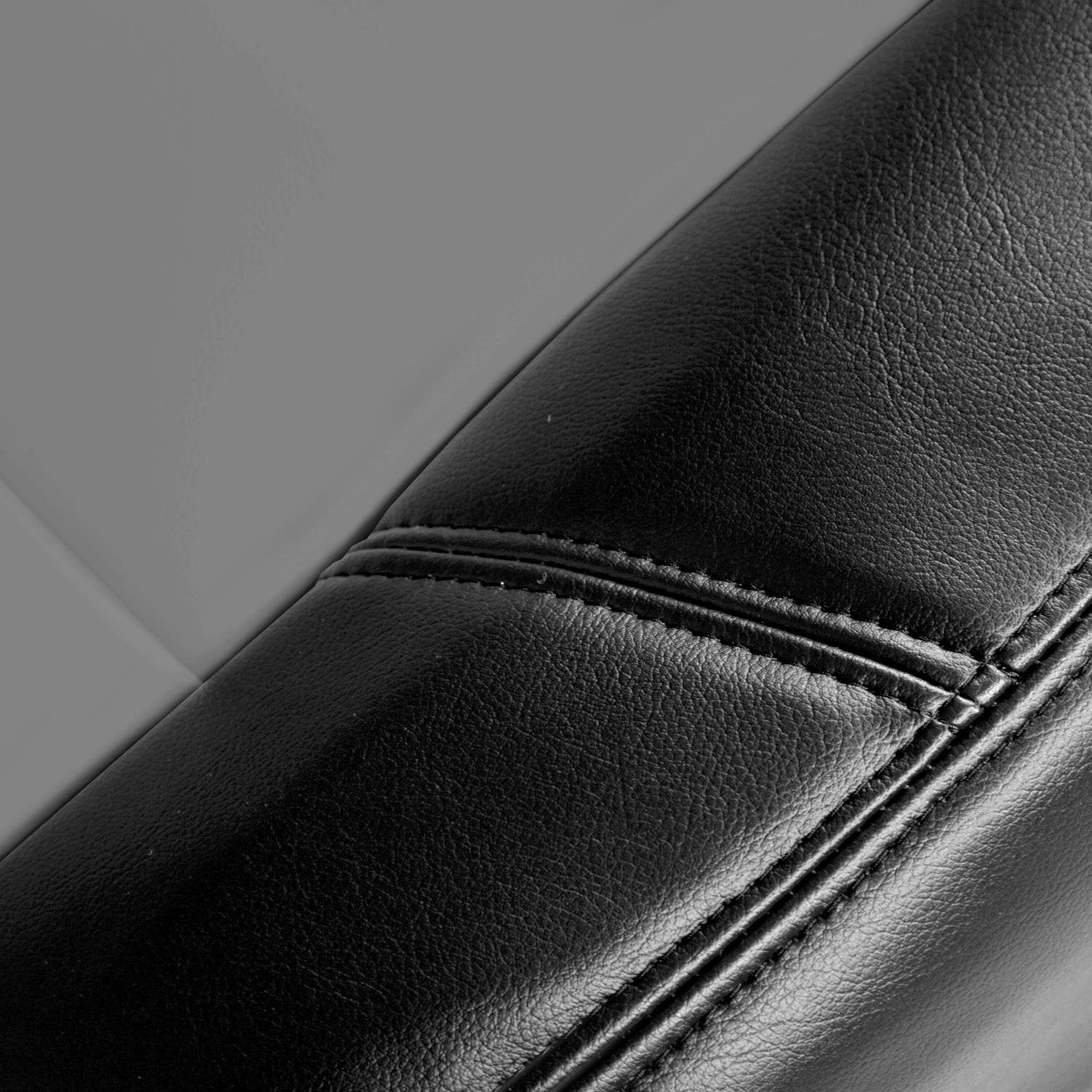 Coverking Custom Fit Front 50/50 Bucket Seat Cover for Select Jeep Grand Cherokee Models - Premium Leatherette 2-Tone (Light Gra