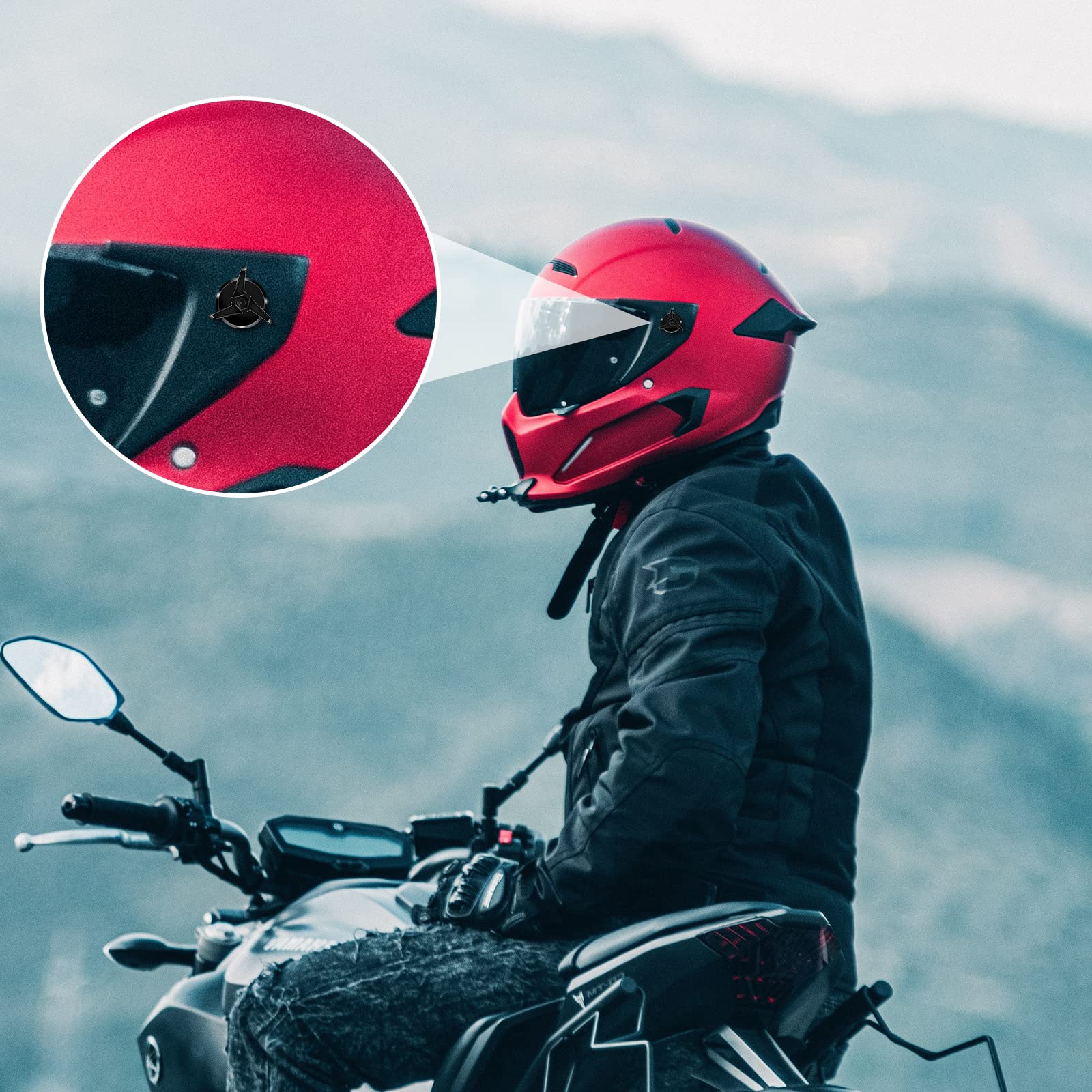 12Pcs Helmet Screws, Motorcycle Helmet Screws Motorcycle Helmet Visor Screws Motorcycle Helmet Accessories (Black)