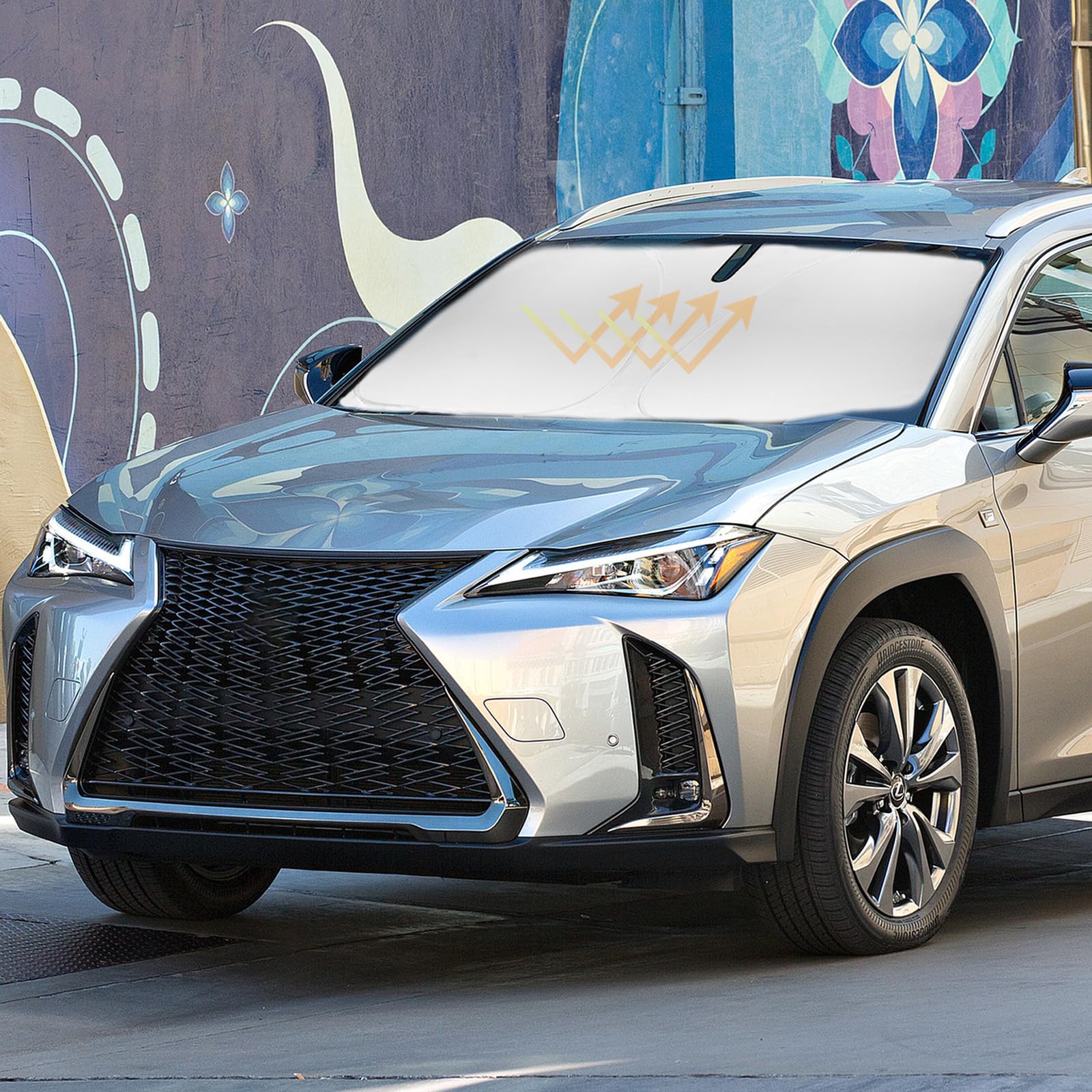 Sun Shade For Ux Windshield Sunshades For 2019-2023 2024 2025 Lexus Ux Suv Windshield Cover 240T Double Layer Front Window Shiel