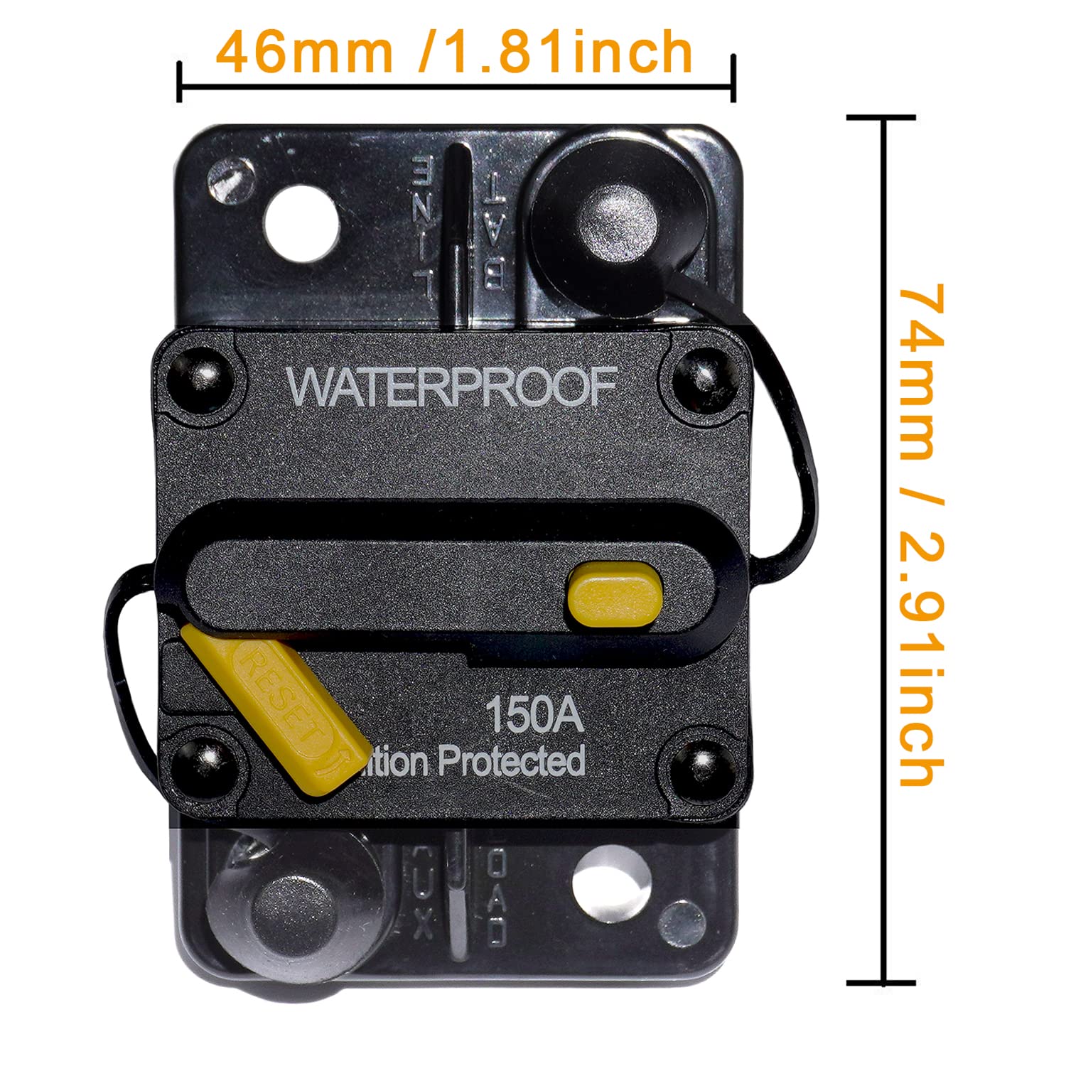 STETION 80 Amp Circuit Breaker with Manual Reset Marine Circuit Breaker Protect for Automotive Audio System Battery Fuse Solar B