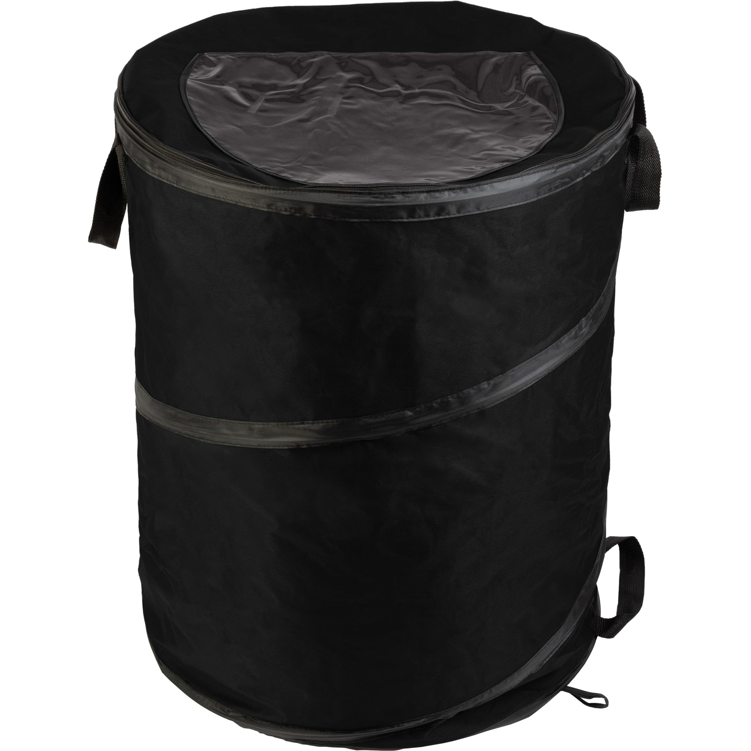 Wakeman Collapsible Trash Can - 46-Gallon Garbage Can Outdoor Bin with 3 Stakes for RV, Camping, Storage, Recycling, or Yard Was