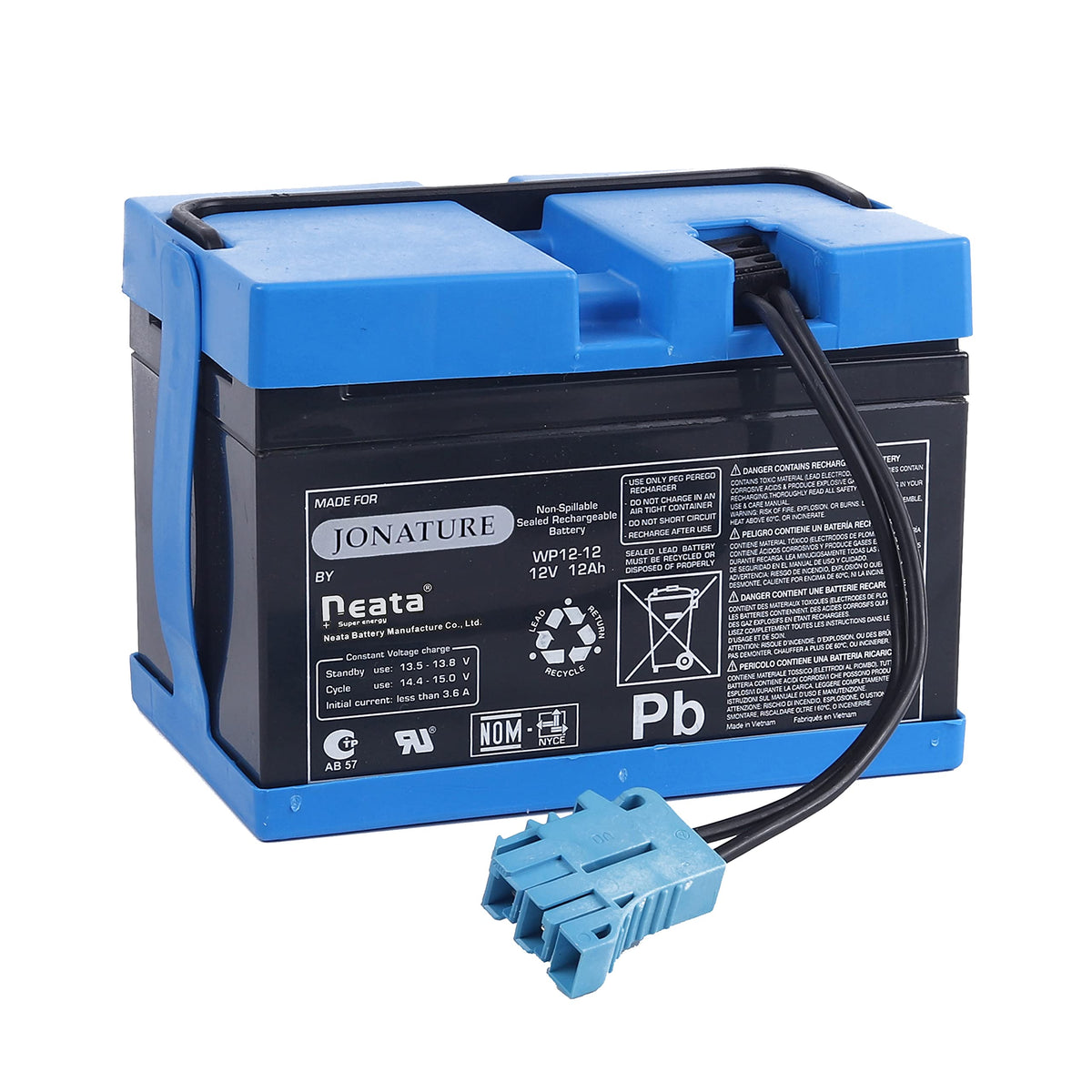 JONATURE 12 Volt 12Ah Battery for Peg Perego Polaris Slingshot Polaris RZR 900 John Deere Gator XUV Gaucho Rock'in Children Ride