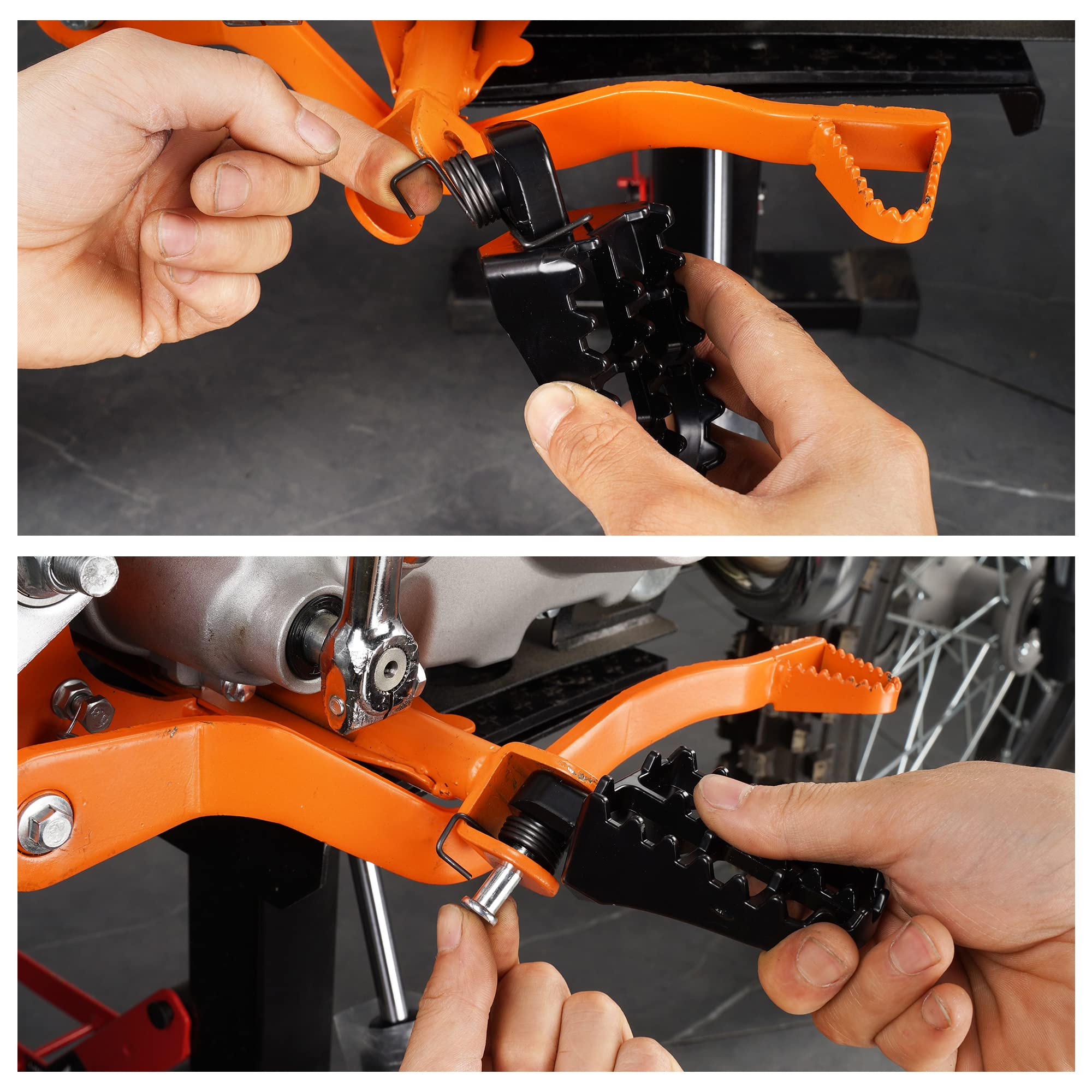 Weiyingsi Dirt Bike Foot Pegs, Motorcycle Footpegs Pedals For 50Cc 70Cc 90Cc 110Cc 125Cc Taotao Pw50 Pw80 Tw200 Xr50R Crf50 Crf70 Crf80 Crf100F Dirt Pit Bike