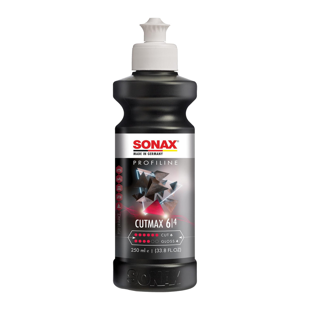 Sonax Cutmax Compound 246141 | High-Abrasive Paint Correction Polish For P1500 Grit Sanding Marks | Silicone-Free, Dust-Free, And Odorless | Long Buffing Cycle For Severe Weathered Paint | 250Ml