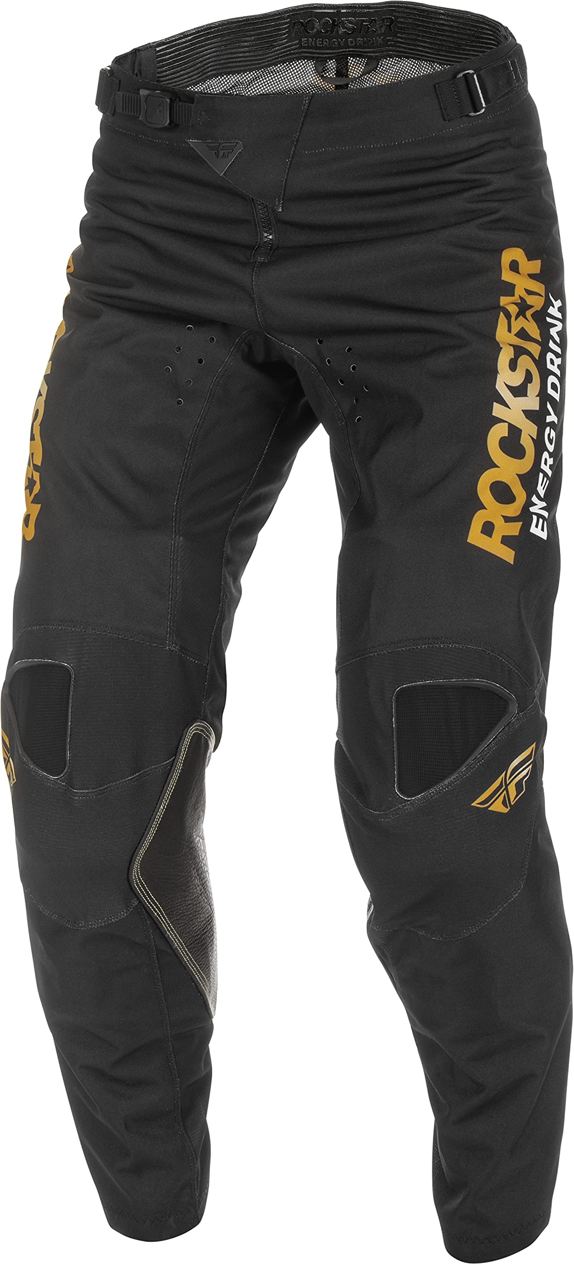 Fly Racing Adult Kinetic Rockstar Pants (Black/Gold, 34)