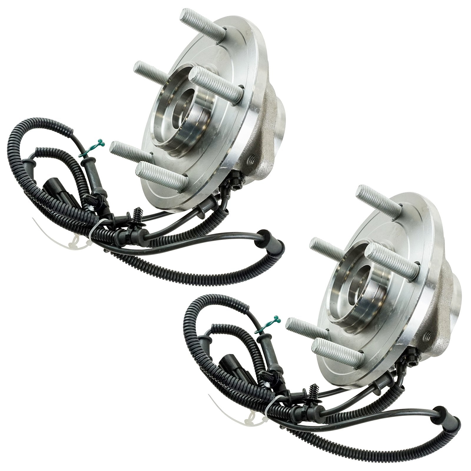 Trq Rear Wheel Hub Bearings Assembly Set Driver & Passenger Side Compatible With 2008-2011 Chrysler Town & Country Dodge Grand C