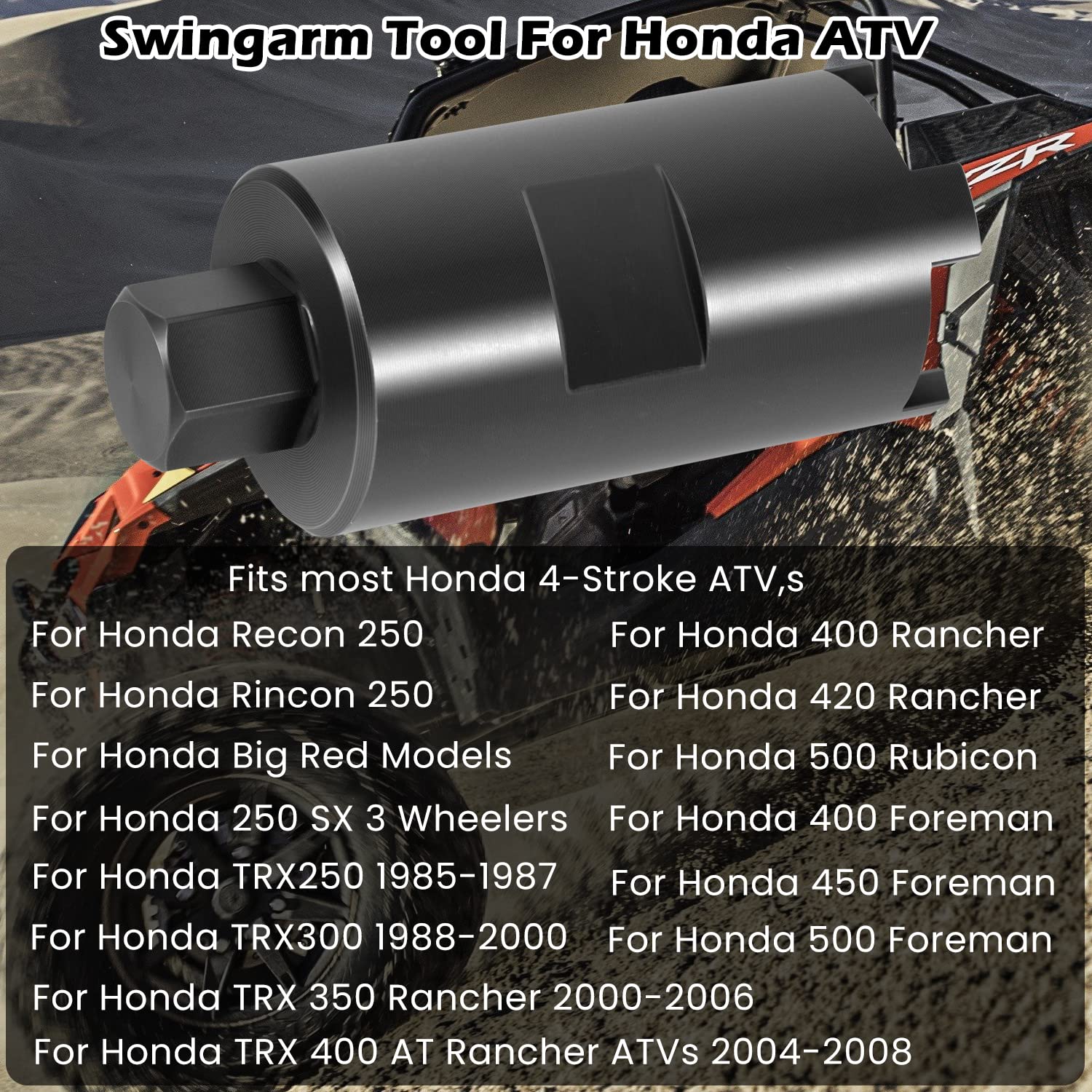 For Honda 07908-4690003 Swing Arm Socket Pivot Bolt Lock Nut Install Tool For Honda Recon/Rincon/Big Red Models / 250 Sx 3 Wheel