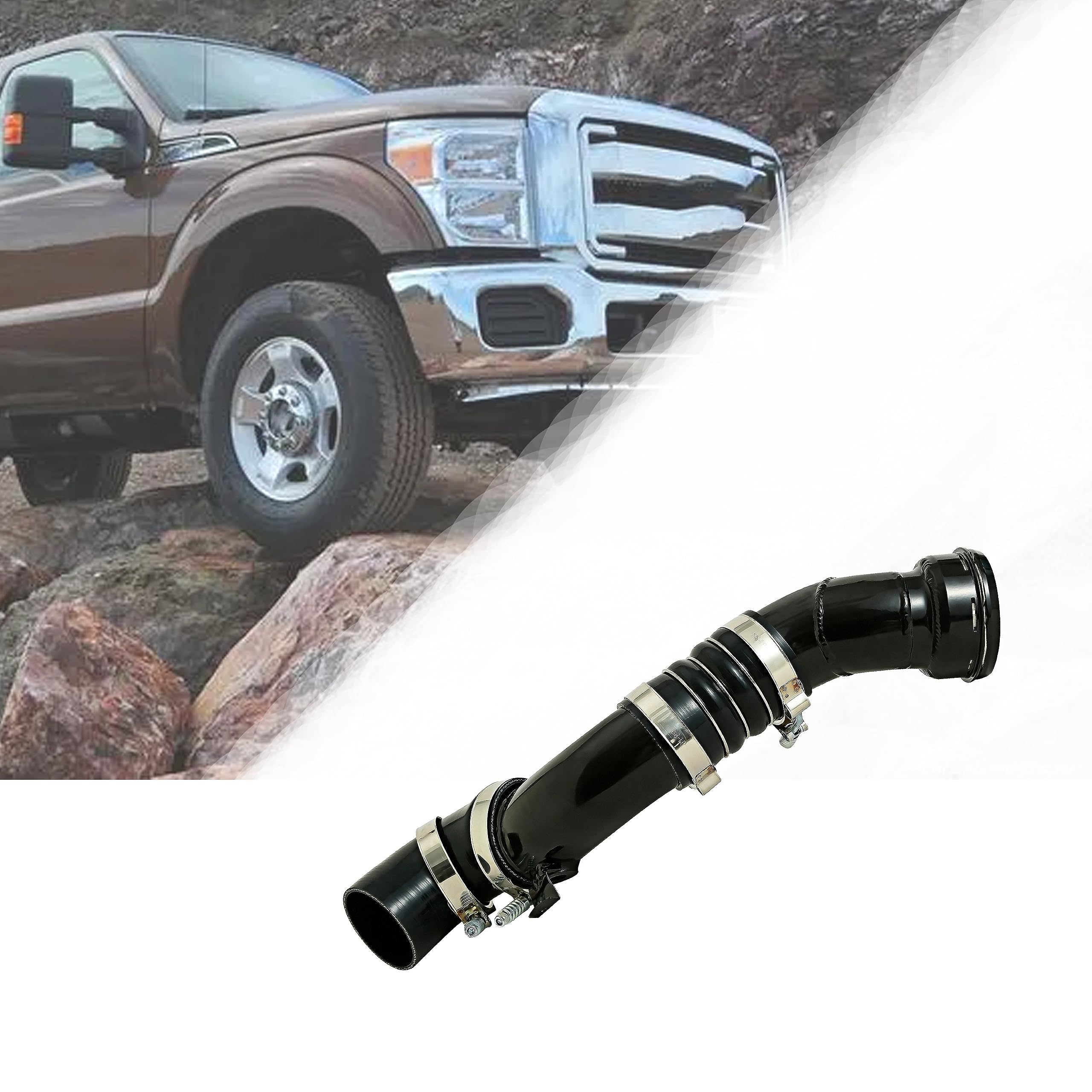 FITIPICI Cold Side Intercooler Pipe Kit Compatible with Ford F250 F350 F450 F550 Super Duty 2011-2016 6.7L V8 Diesel Replace 667