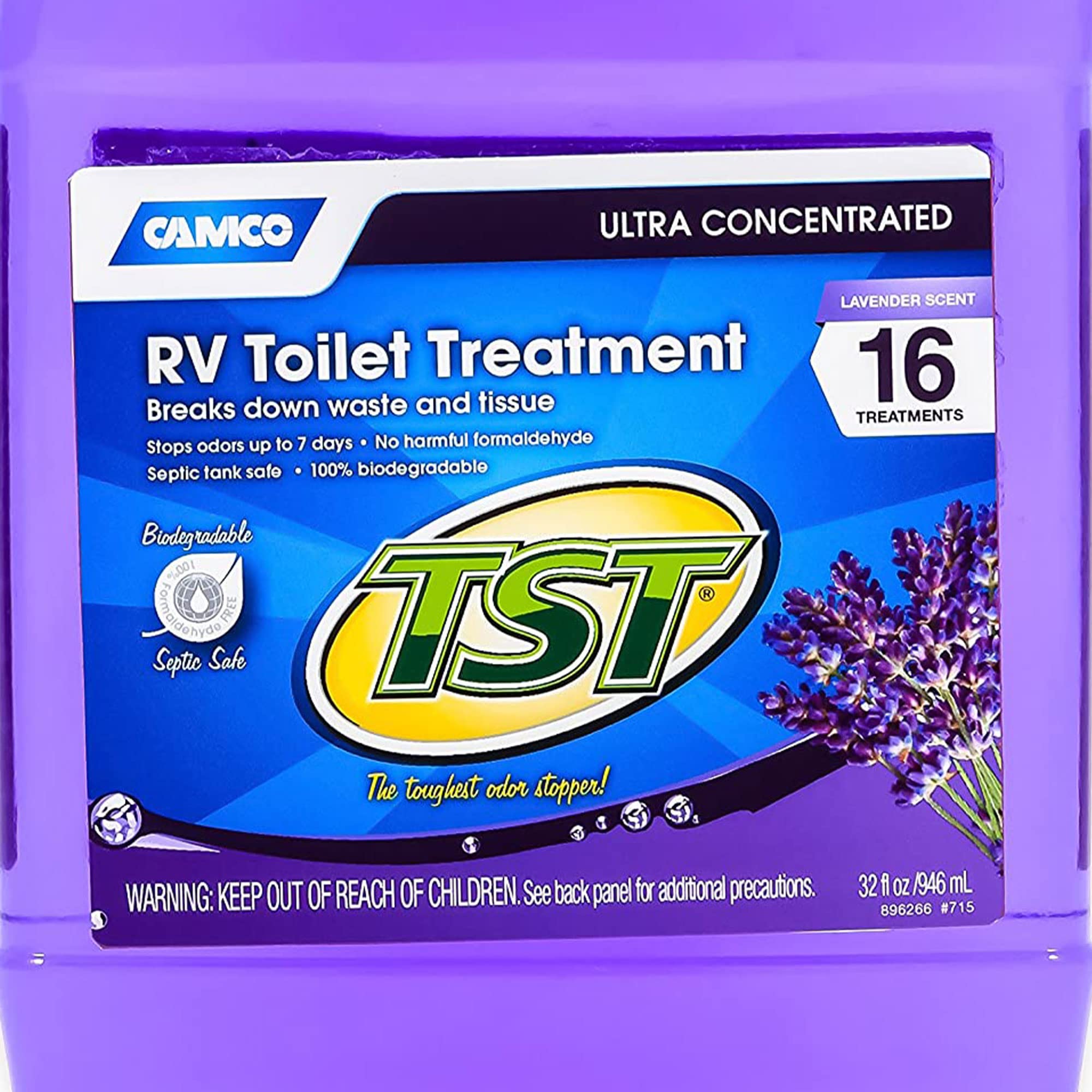 Camco Tst Blue Enzyme Rv Toilet Treatment Breaks Down With Septic Safe Formula And Clean Scent For Rv Sewer Chemicals And Cleane