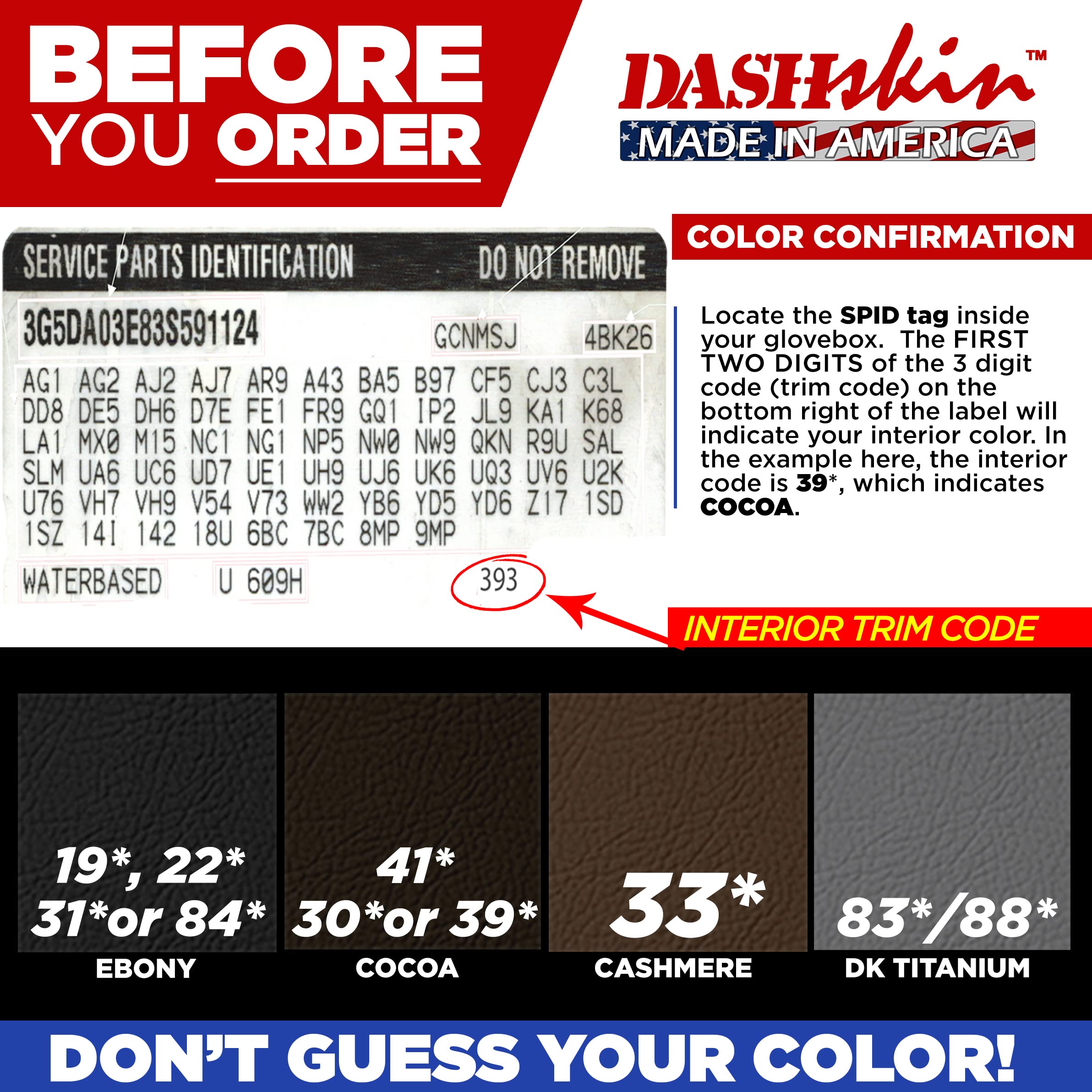 Dashskin Usa American Made Dash Cover Cap Compatible With 07-14 Tahoe Suburban Yukon Avalanche - Easy Cracked Dash Fix - W/Dash Speaker In Cashmere (Single Glovebox Silverado/Sierra Only)