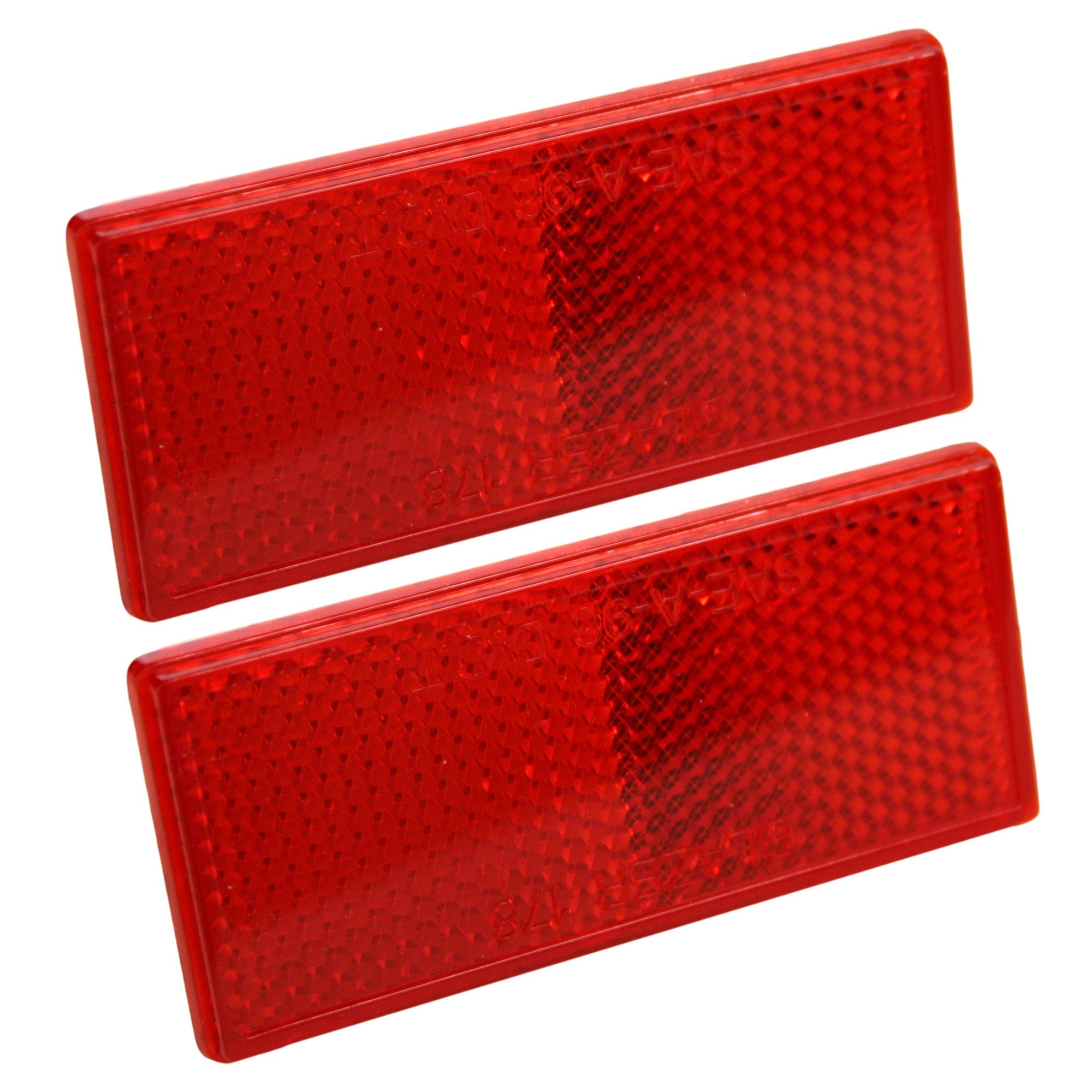 Blazer International B178Srw Rectangular Stick-On Reflector, Red, 2 Pack