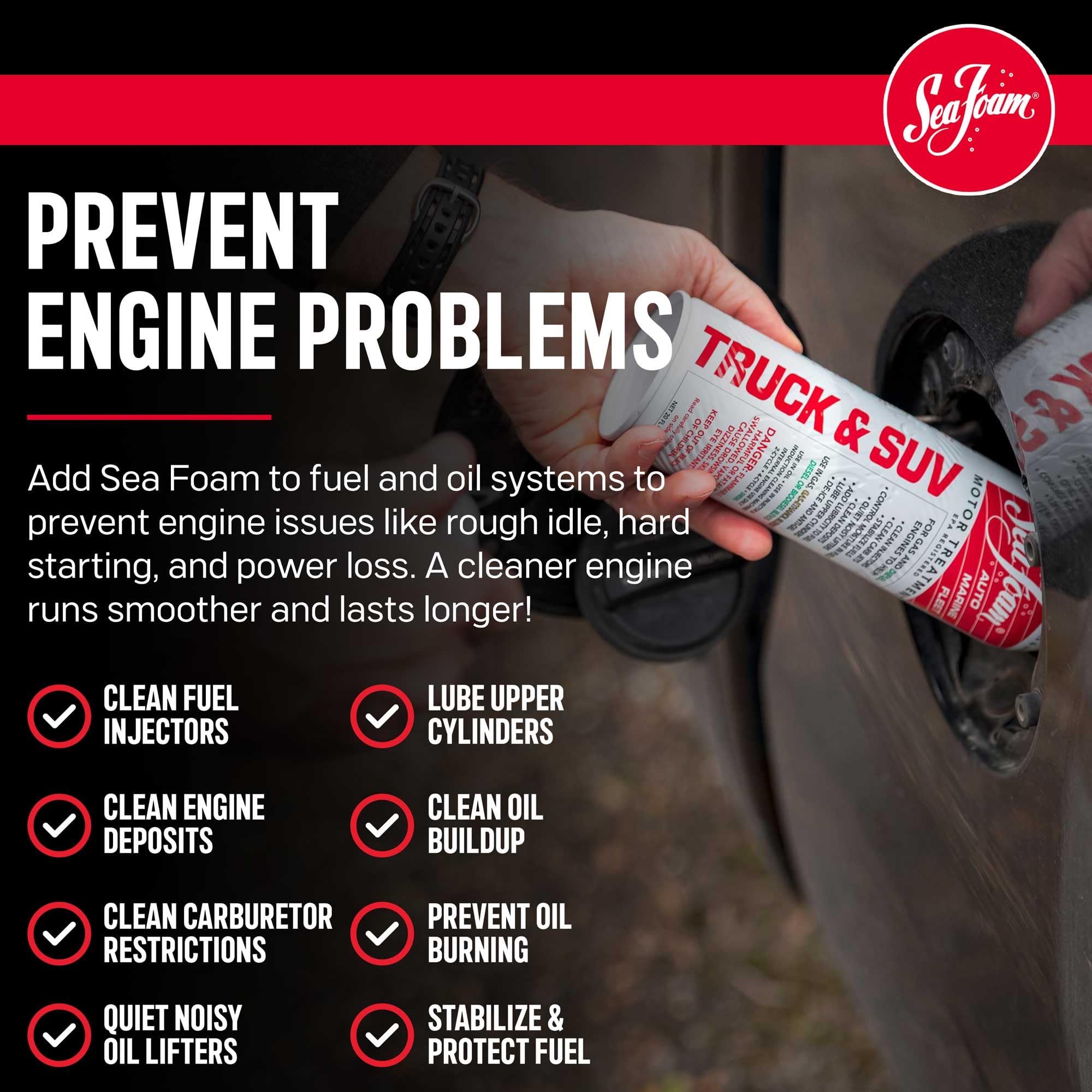 Sea Foam Truck & Suv Motor Treatment Fuel & Oil Additive, St20, 20 Oz, Pack Of 12