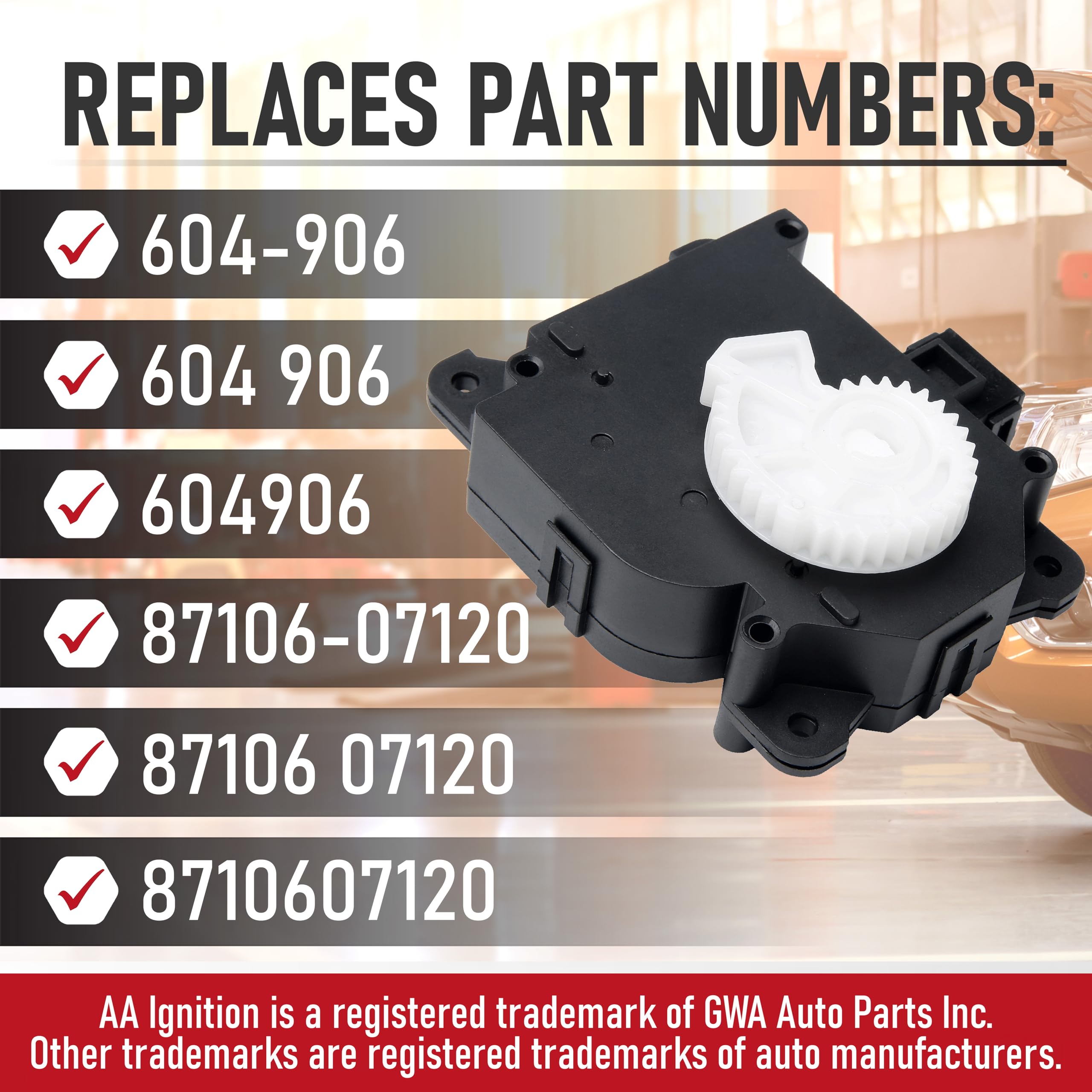 Hvac Air Blend Door Actuator Heater Replacement By Aa Ignition - Compatible With Lexus & Toyota - Es300H, Es350, Rx350, Avalon,