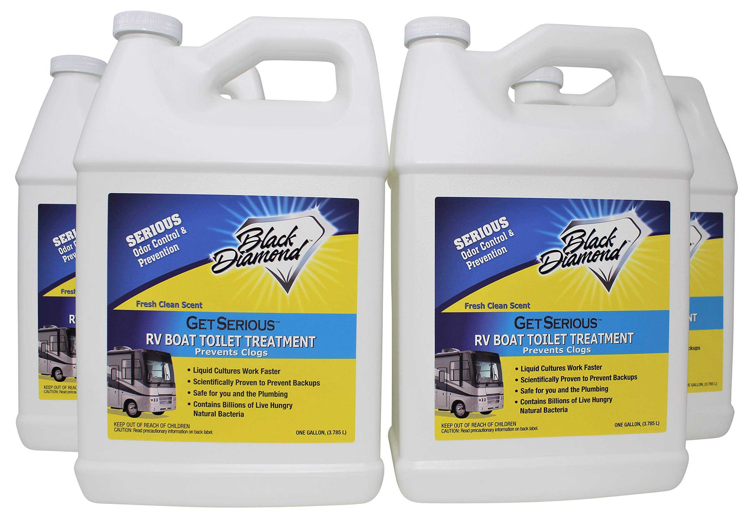 Get Serious Rv, Boat, Camper Chemical Toilet Holding Tank Treatment And Deodorizer. Works Faster Than Tablets Or Packs In Grey A