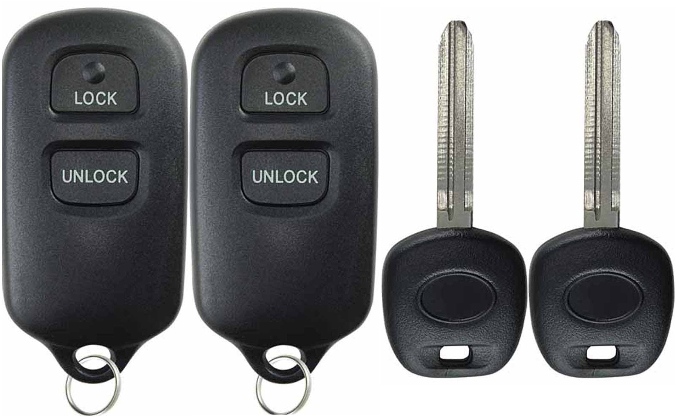 Keylessoption 4 Item Bundle 2 Key Fobs Keyless Entry Remotes For Hyq12Bbx Plus 2 Uncut Ignition Keys