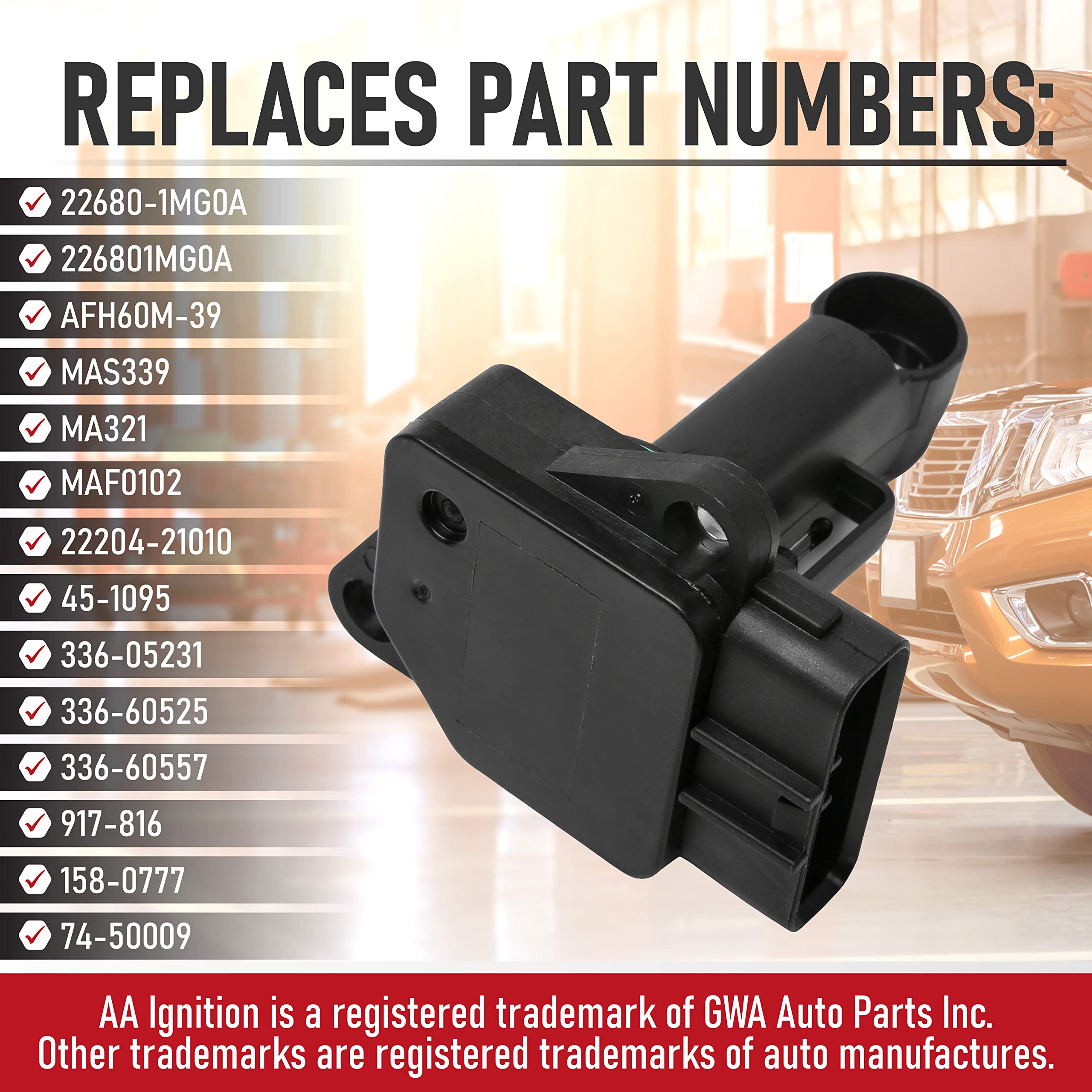 Mass Air Flow Sensor - Compatible With Chevy, Cadillac, Gmc & More - Impala, Monte Carlo, S10, Blazer, Malibu, Astro, Grand Prix