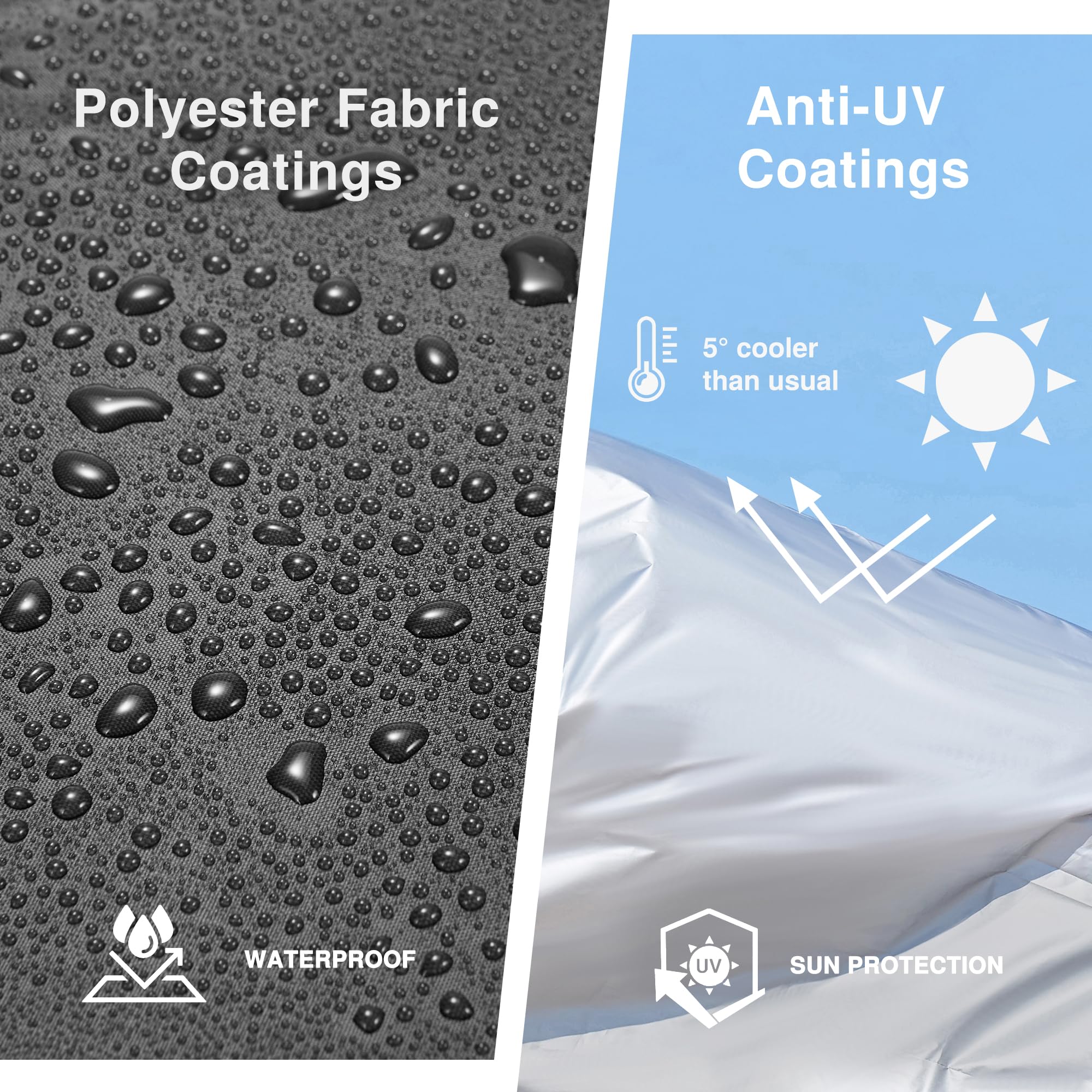 Puroma ATV Cover, XL 82.7'' Waterproof Outdoor Heavy Duty 4 Wheeler Quad Proof All Season UV Protection for Polaris, Sportsman,