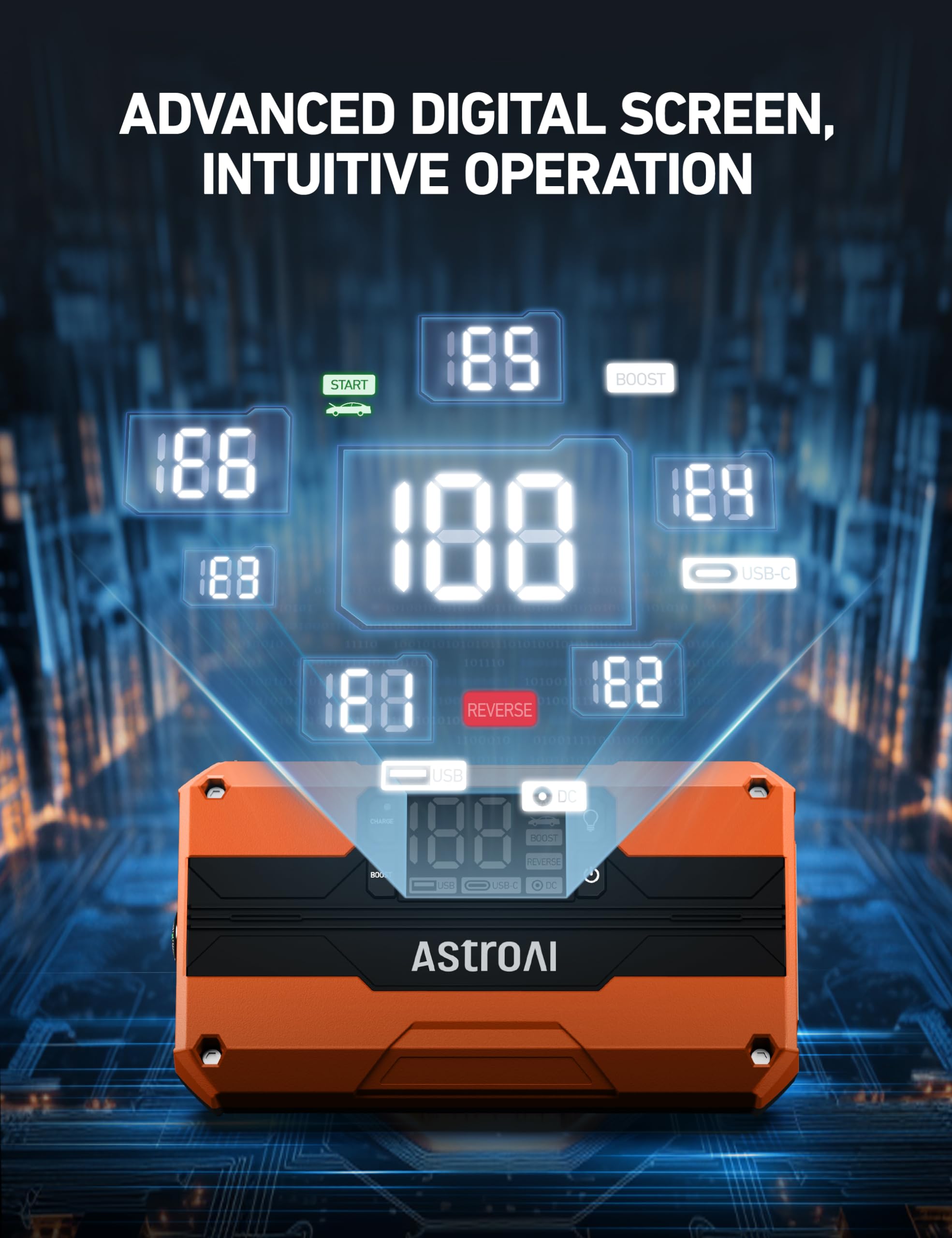 Astroai T8 Car Jump Starter, 2500A 8-In-1 Jump Box For Car Battery, Up To 8.0L Gas & 5.0L Diesel Engine, 15200Mah Qc 3.0 Power B