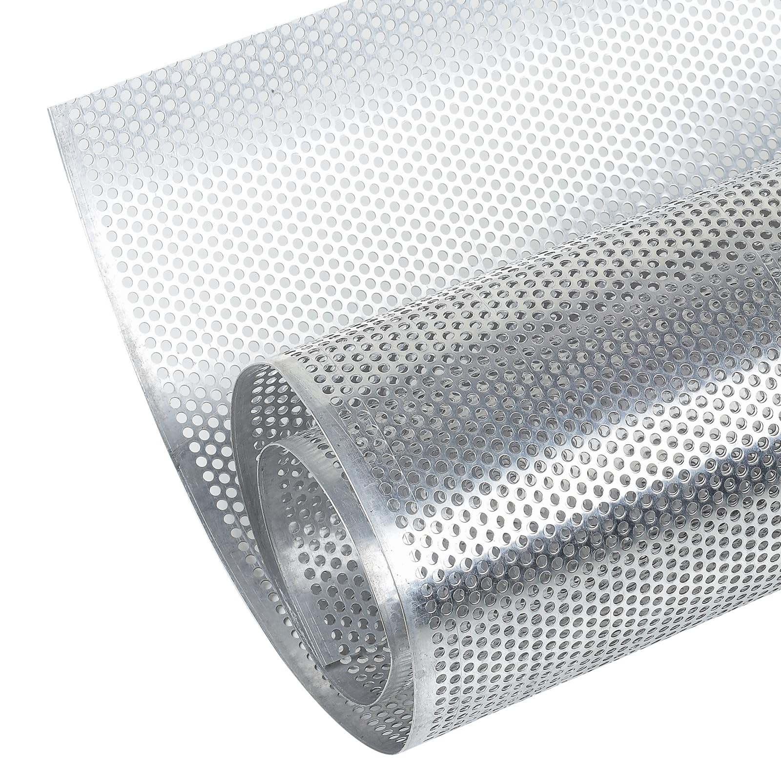 Aggauto Universal 40''X13'' Car Grill Mesh - Aluminum Alloy Automotive Grille Insert Bumper Perforated Metal Sheet Round Hole 4M