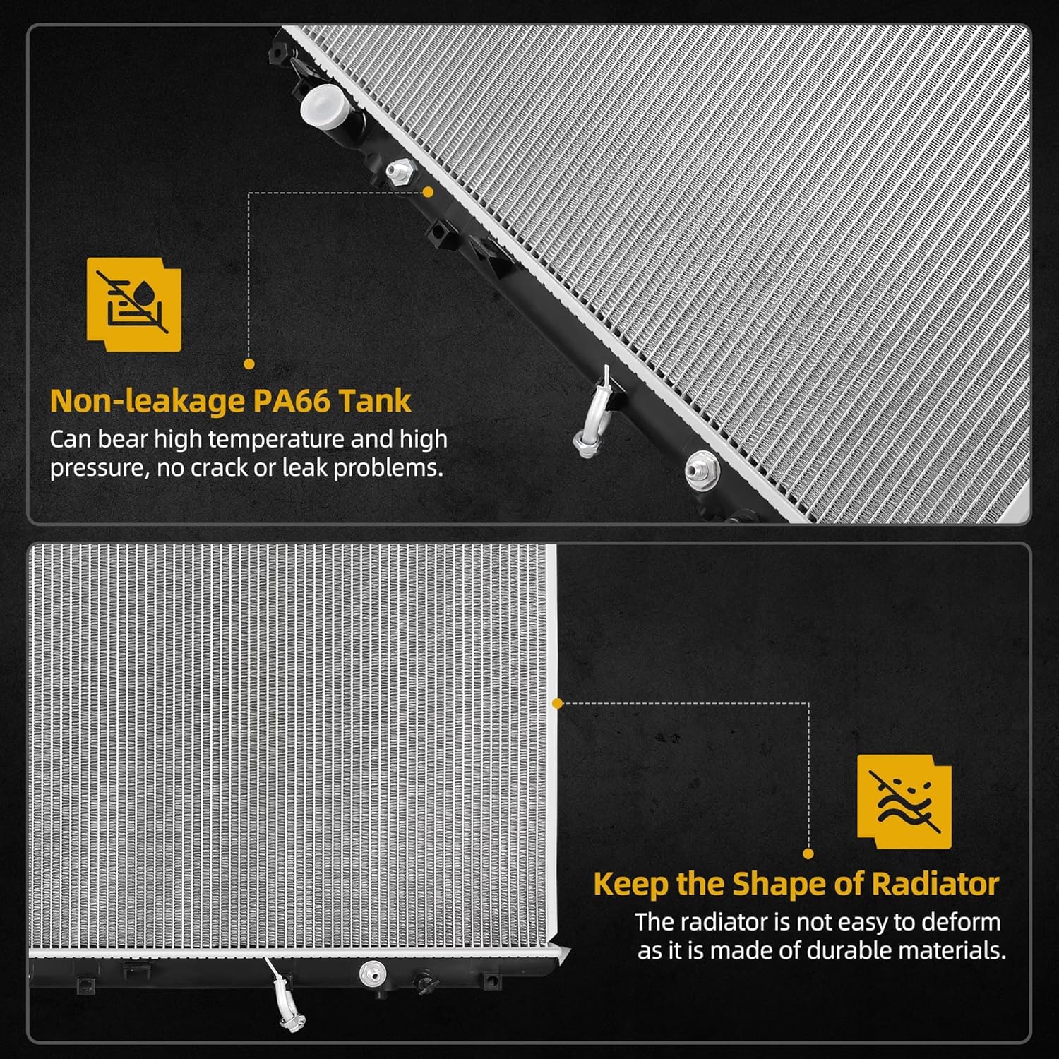 Dwvo Radiator Complete Radiator Compatible With 2003-2006 Acura Mdx 2005 Pilot 3.5L V6 Aluminum Radiator