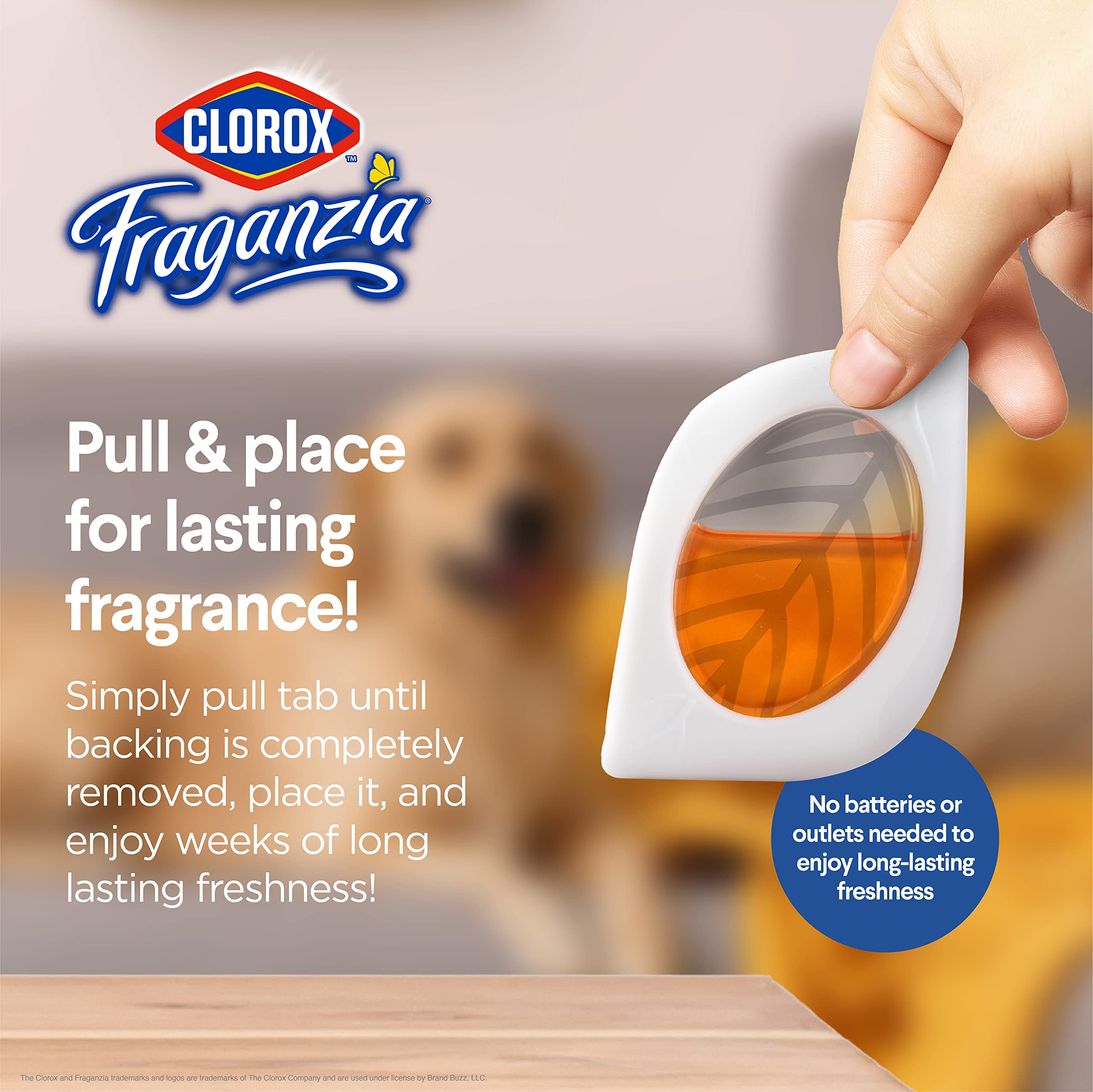 Clorox Fraganzia Air Freshener 2-Pack | Hawaiian Escape Scent for Home & Bathroom | No-Plug, Battery-Free Freshness | Small Room