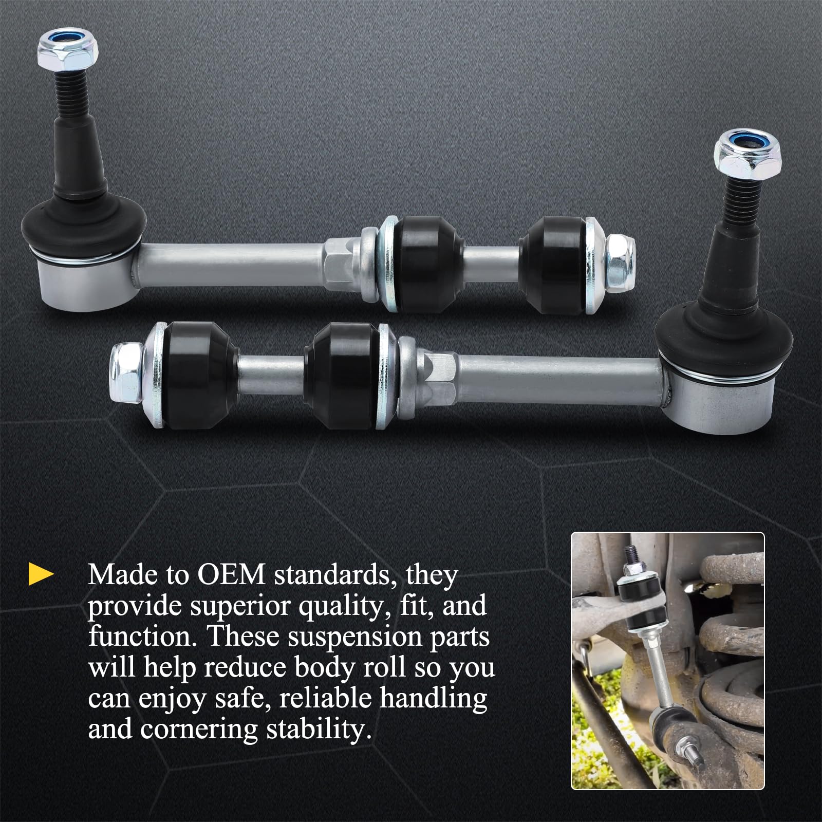 K80885 Zinc-Nickel Alloy Front Stabilizer Sway Bar End Link For 2003-2005 Dodge Ram 2500 Ram 3500 4Wd 4X4 Models Only Replaces#