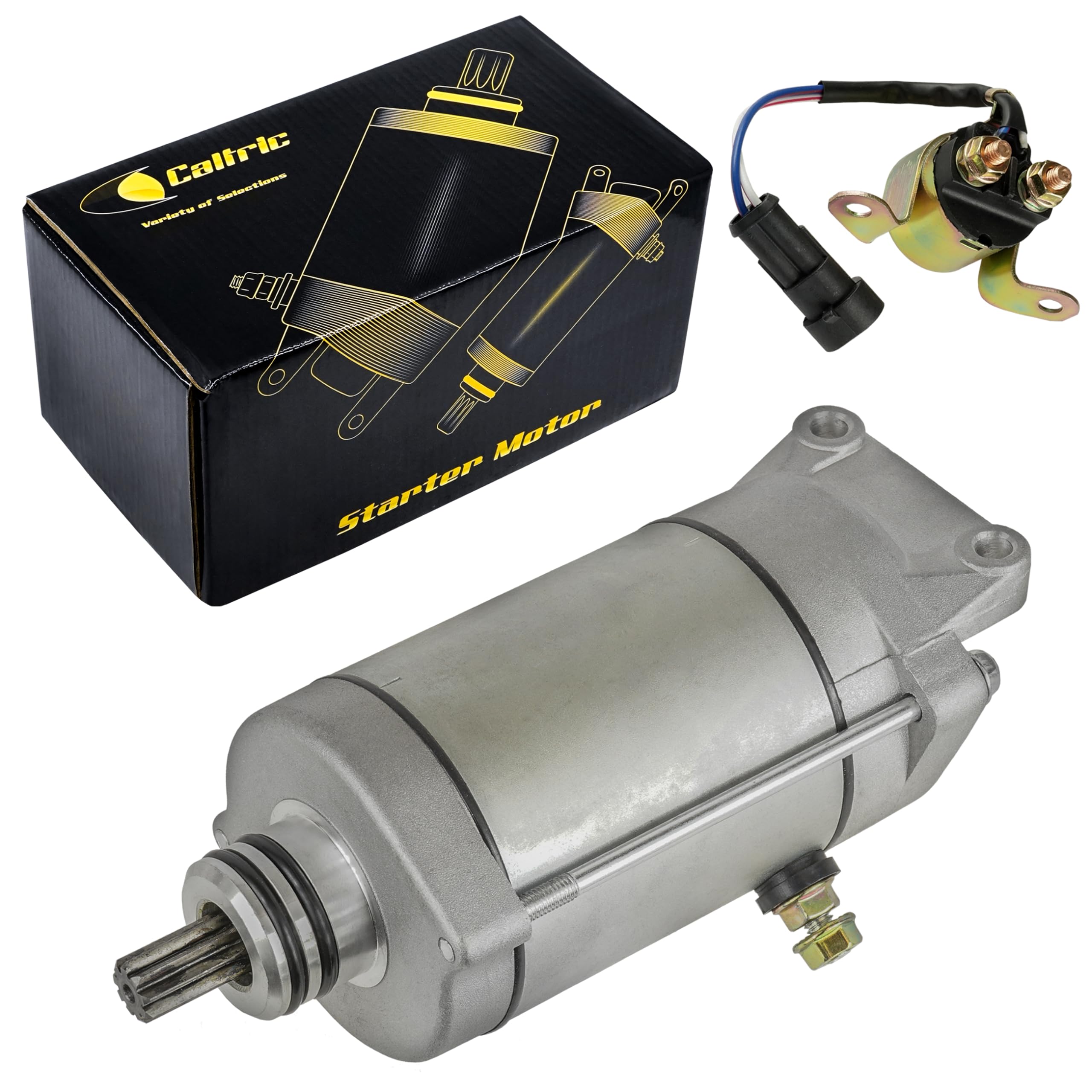Caltric Starter W/Relay Solenoid Compatible With Polaris Rzr 800 Efi 2008 2009 2010 2011 2012 2013 2014