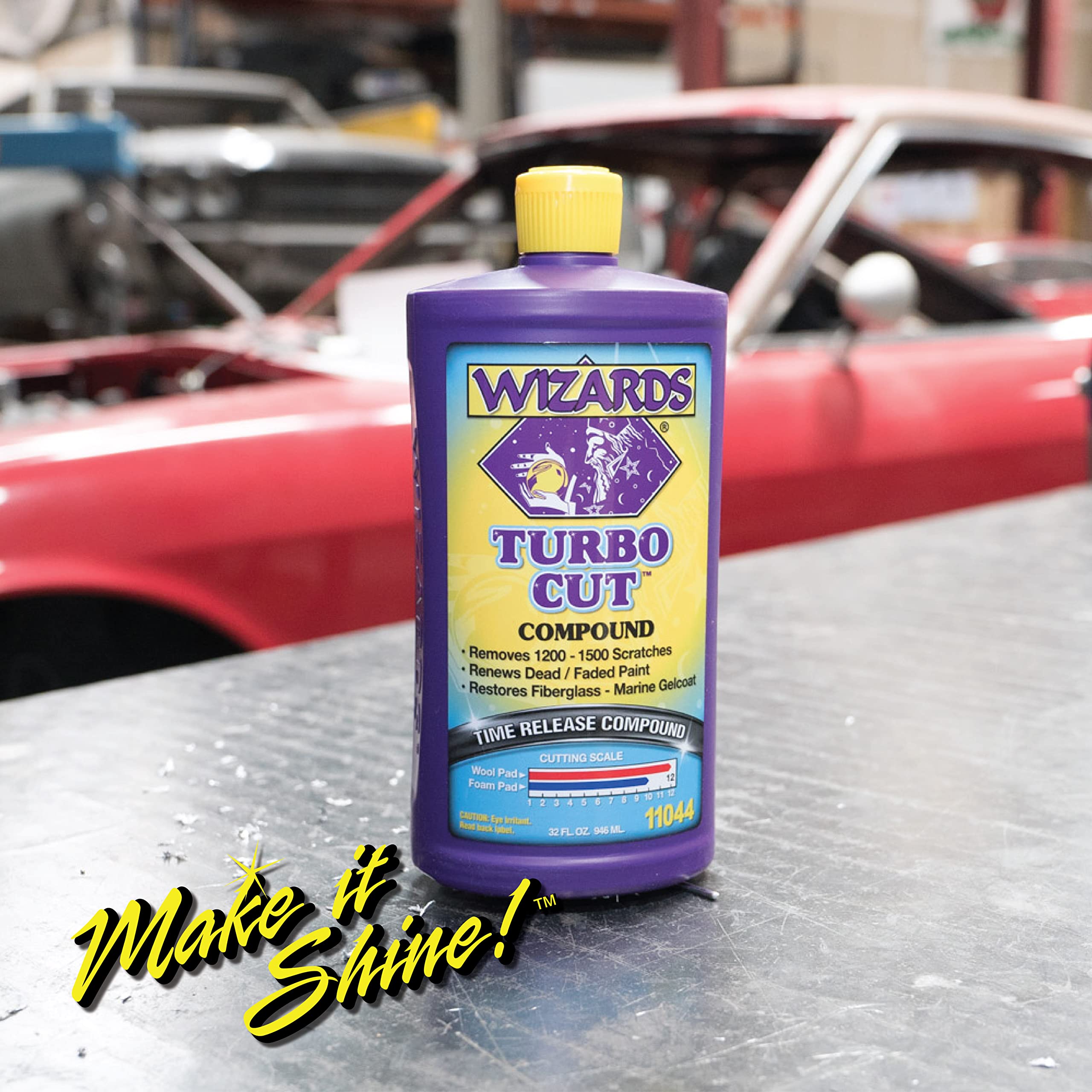Wizards - Turbo Cut, Buffing Compound For Car Scratch Repair, Rubbing Compound For 1200-1500 Scratches, Glass Polishing Compound