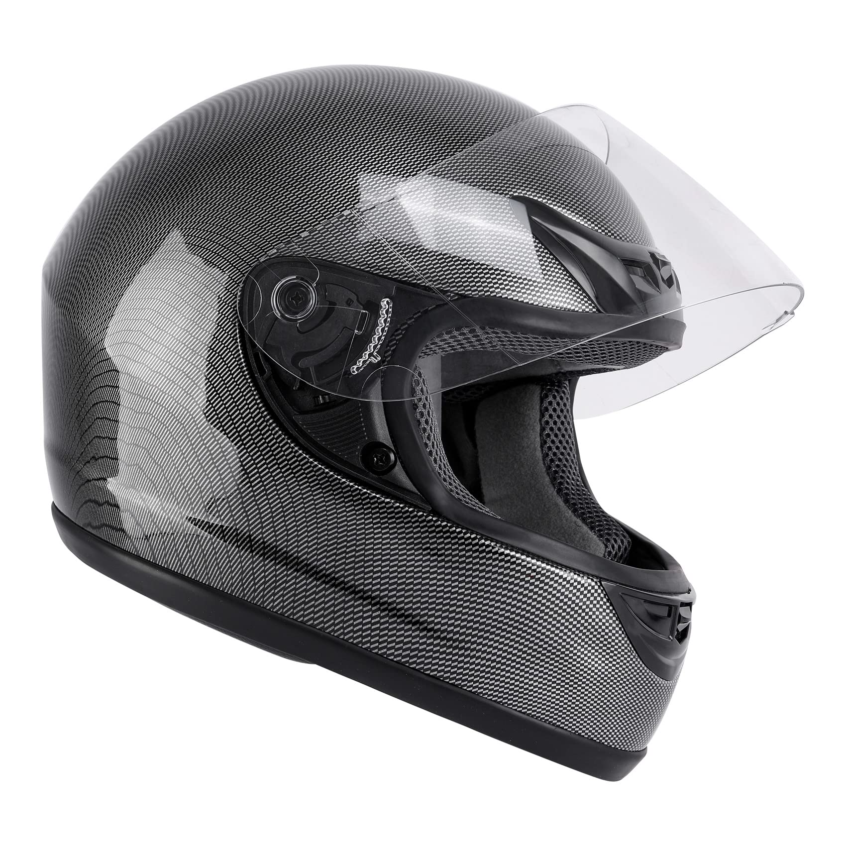 Xfmt Dot Adult Motorcycle Flip Up Full Face Helmet Street Dirt Bike Atv Helmets (Carbon Fiber, Small)