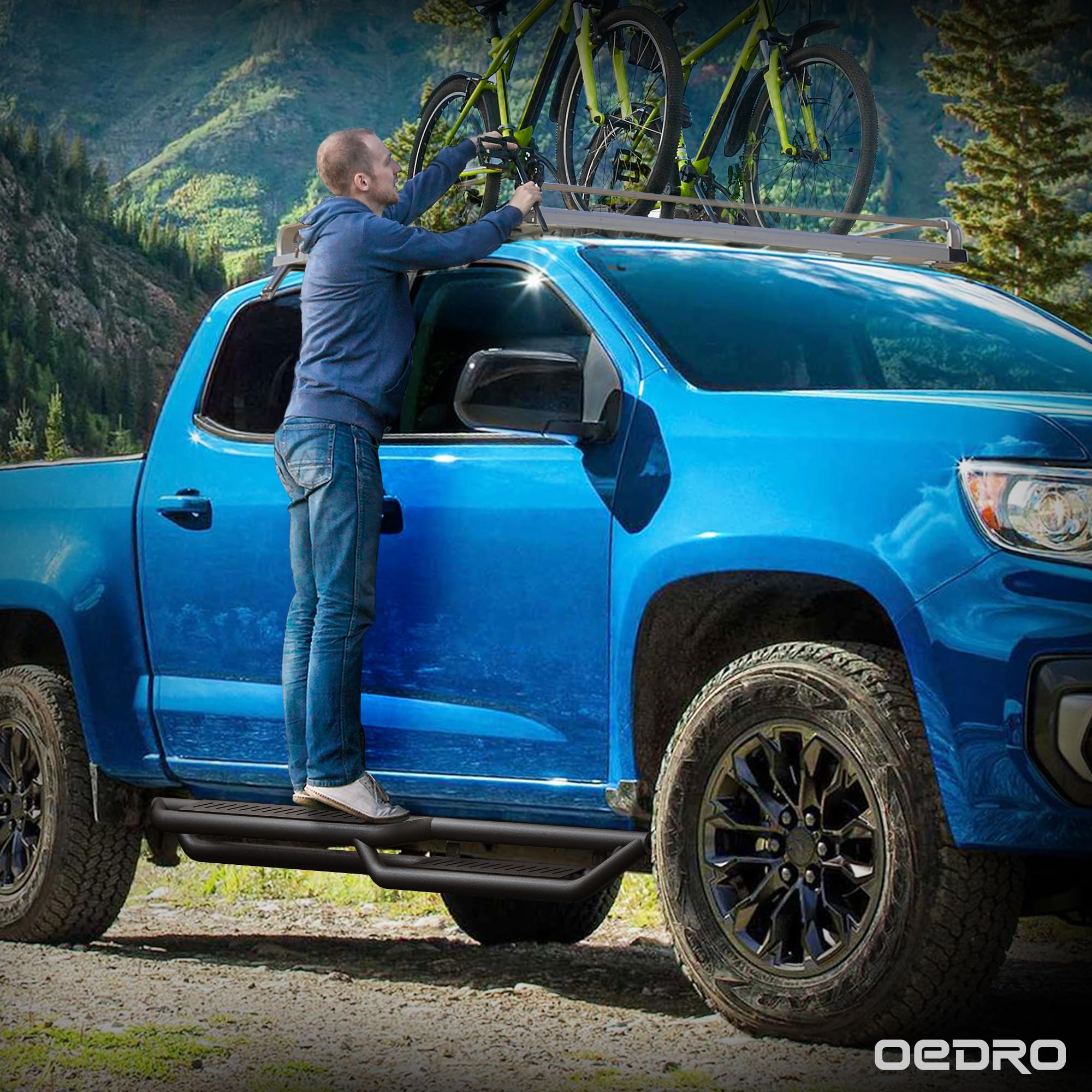 Oedro Wheel To Wheel Running Boards Compatible With Chevy Silverado Gmc Sierra 2019-2025 1500, 2020-2025 2500Hd 3500Hd Crew Cab,