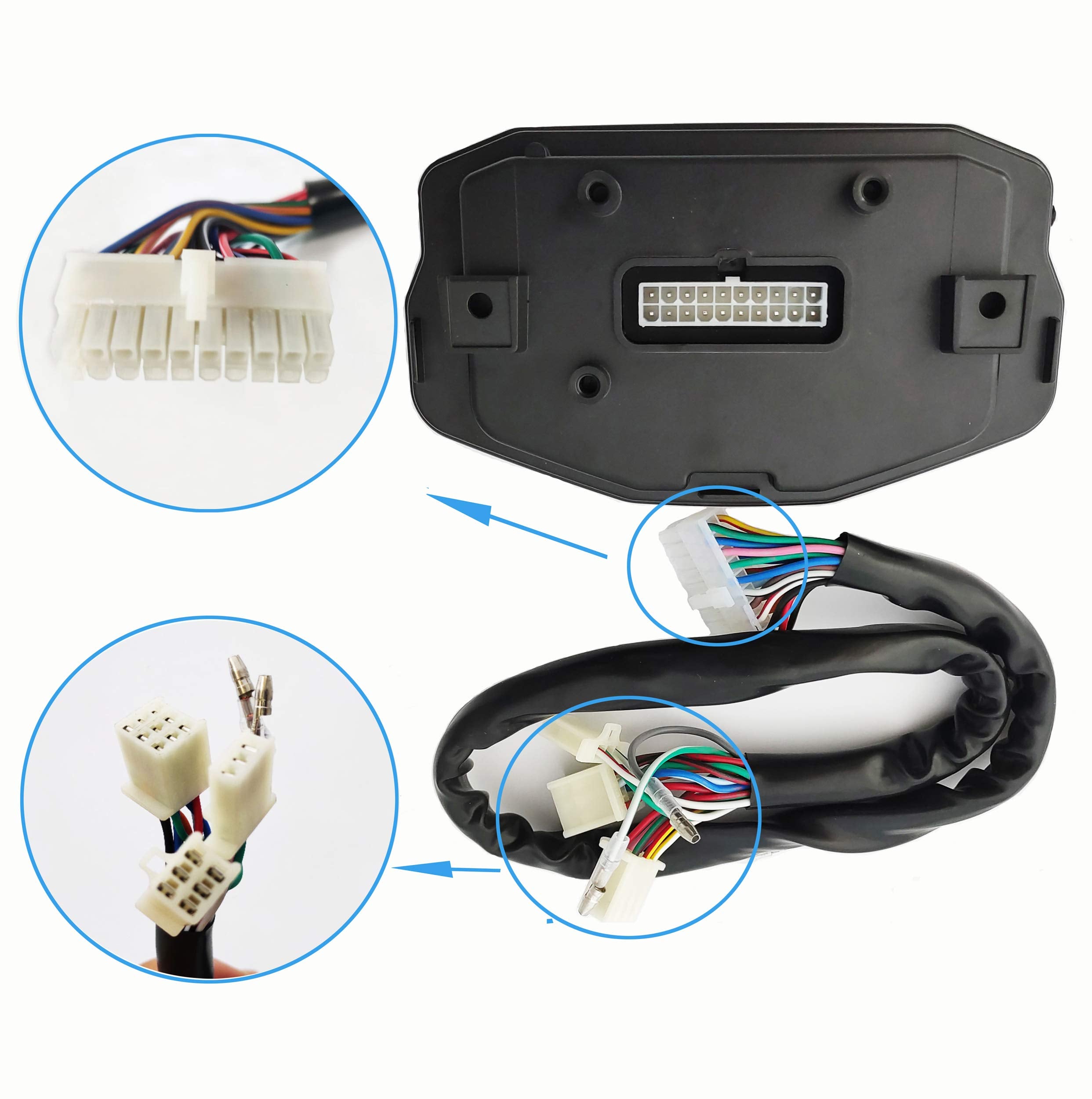 SAMDO Universal Motorcycle Speedometer Odometer Tachometer 14000 RPM 199 Kph Mph Motorcycles Refit Water Temperature Gauge VA Re