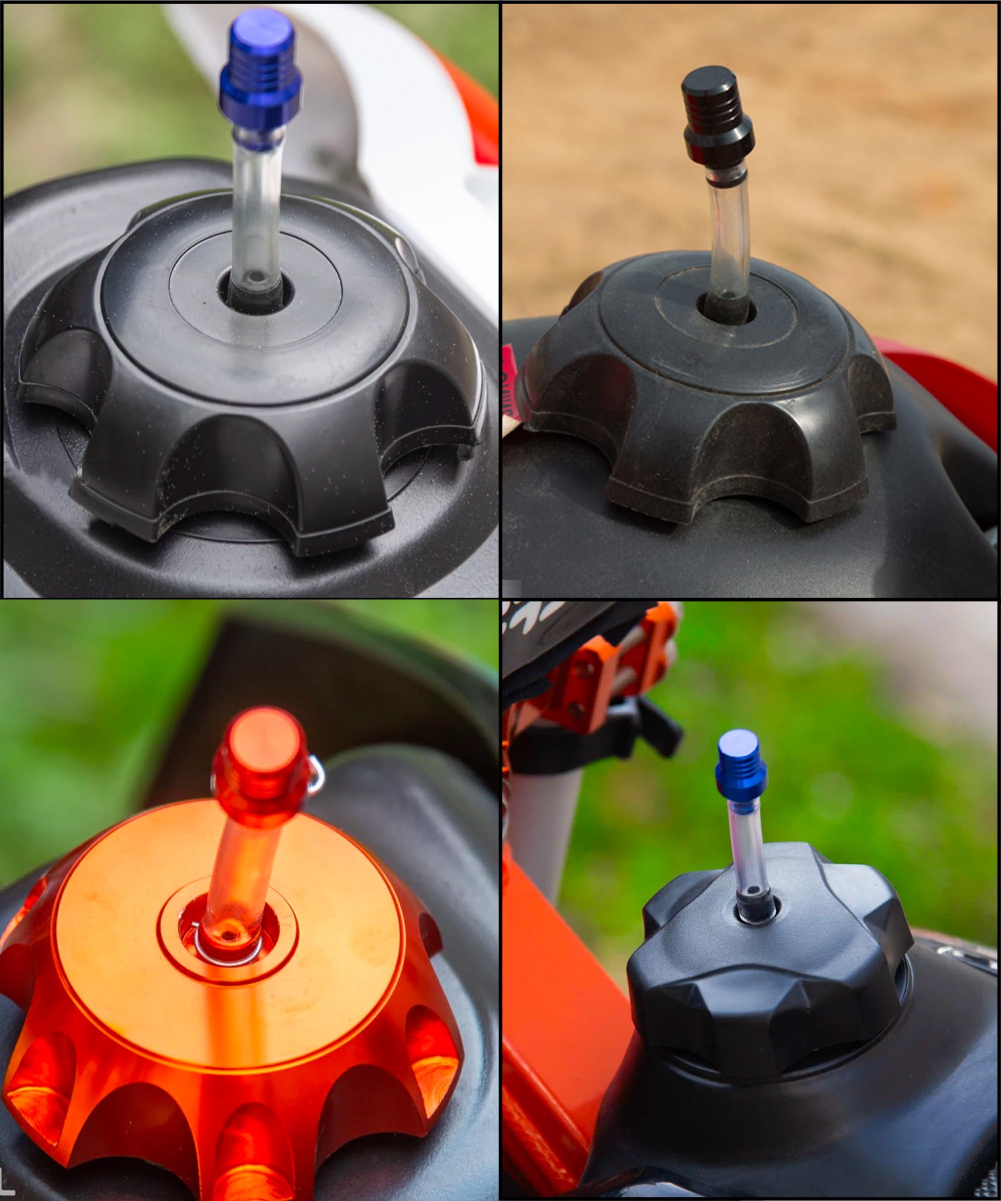 bylikeho 5PCS Gas Cap Vent Tube, Motorcycle Gas Cap,Car Accessories Two-way Breather Tube Vent,Gas Fuel Tank Cap Valve Vent Hose