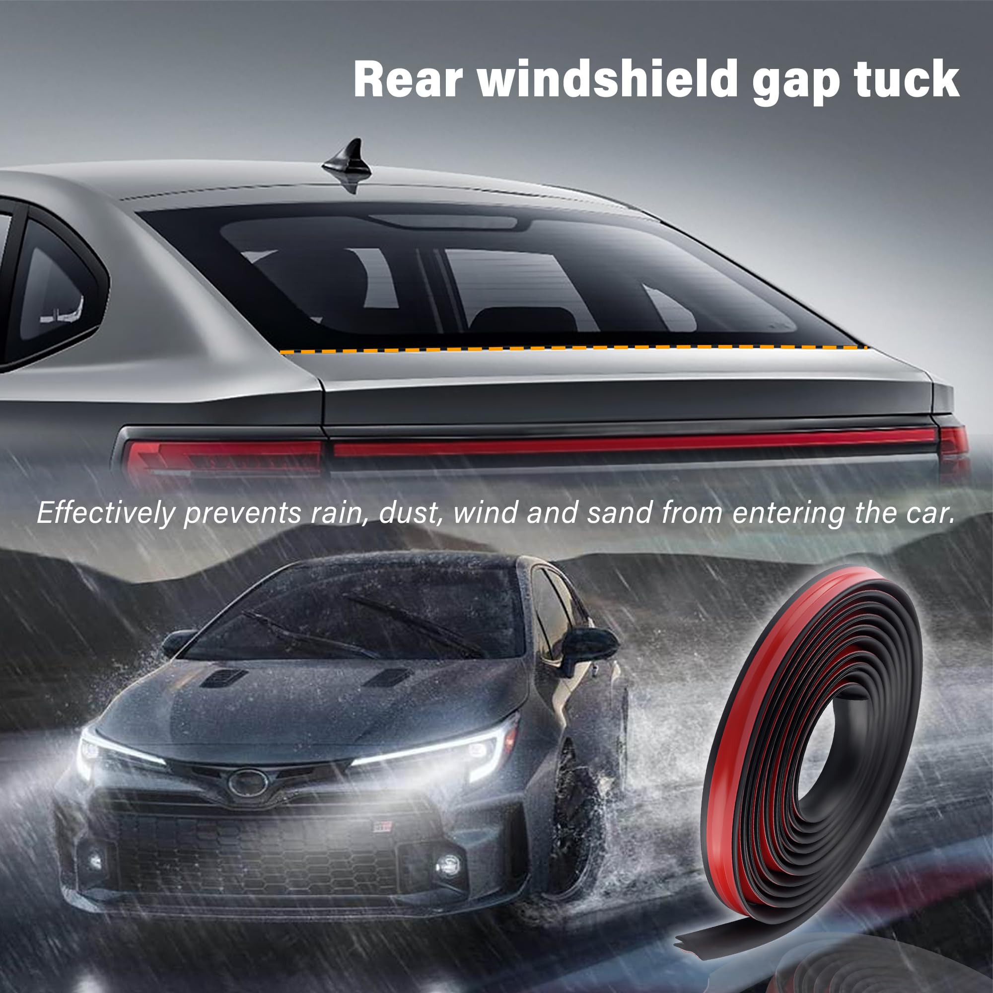 9.84Ft Car Weather Stripping For Rear Windshield,Y-Shaped Rubber Weather Stripping Windshield Trim To Keep Car Interior Quiet &