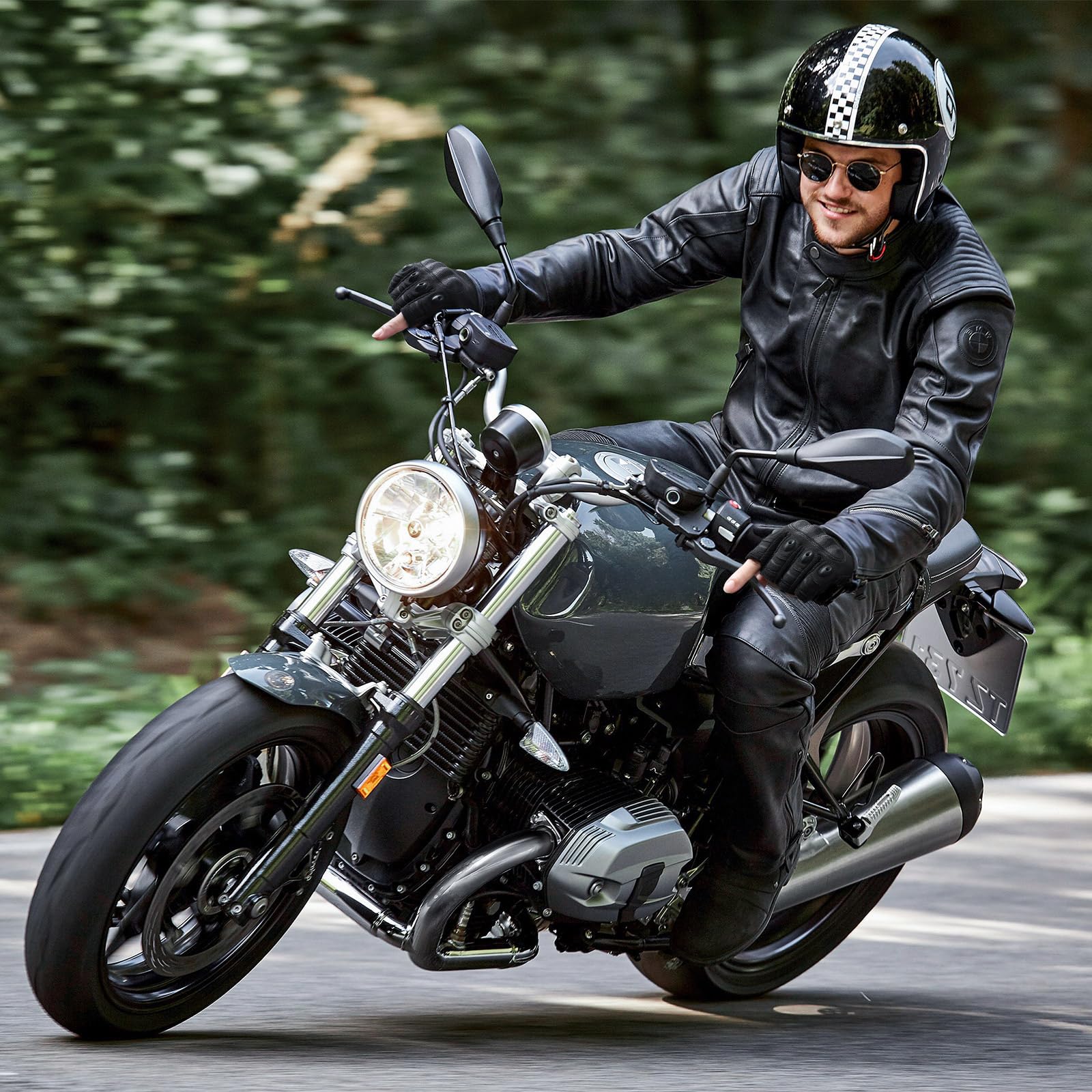 Cierto Tactical Gloves For Men And Women: Fingerless Motorcycle Gloves With Adjustable Wrist For Outdoor Riding, Road Racing, Cy