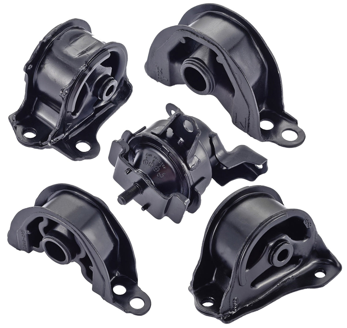 ENA Engine Motor Transmission Mount Set of 5 Compatible with Honda 1996 1997 1998 1999 2000 Civic 1.6L Front Rear Replacement fo