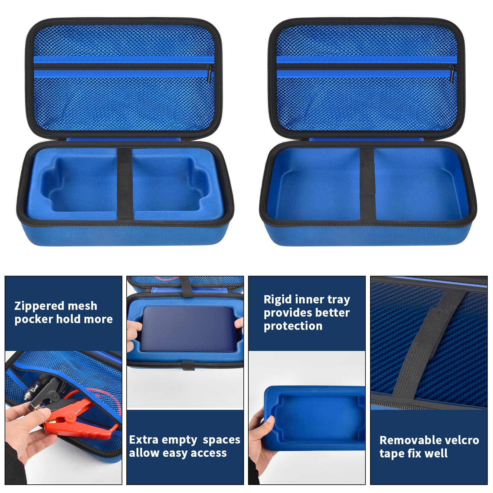 Case For Halo Bolt 58830/57720/ Air 58830/ Acdc Max 55500 Mwh/Air + Portable Emergency Power Kit, Storage Holder For Air Nozzles