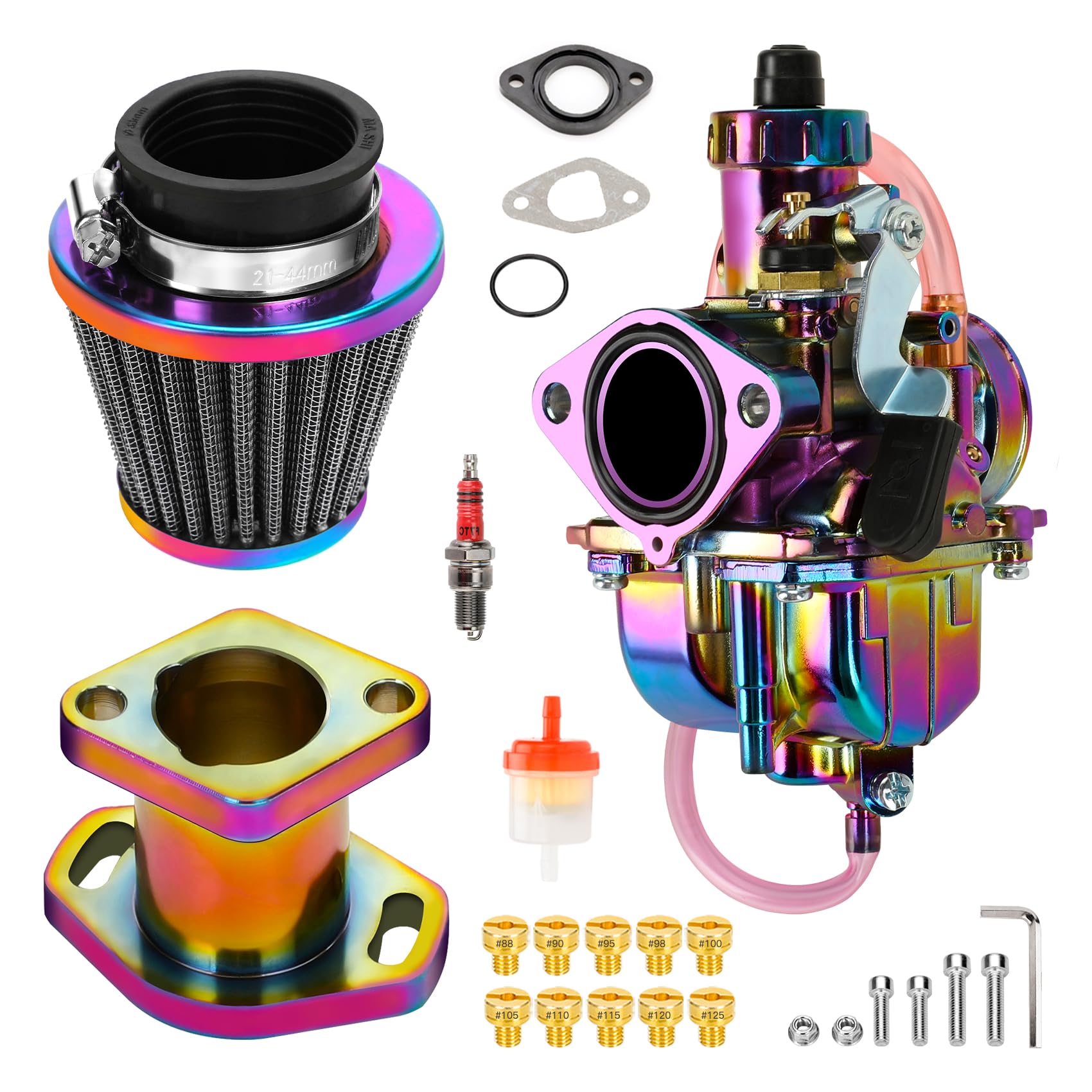 FVRITO VM22 Carburetor Carb Jet Kit for Predator 212cc 196cc Coleman CT200U BT200X Mini Bike KT196 Go Kart Baja MB165 MB200 GX16