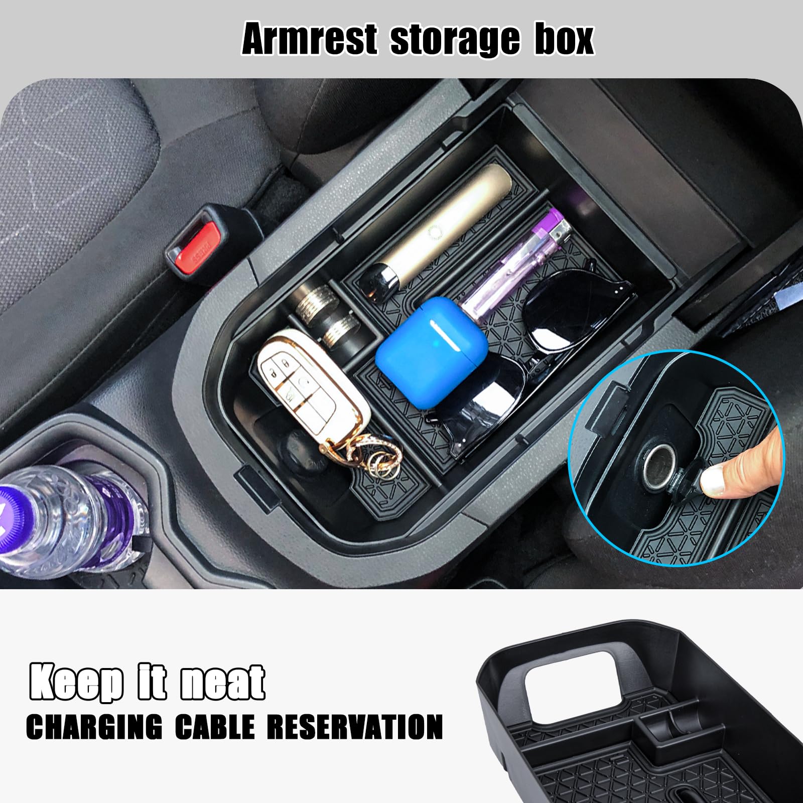 Neepiar Center Console Organizer Tray Compatible With Toyota Rav4 2025 2024 2023 2022 2021 2020 2019 Armrest Storage Box Insert